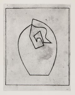 La Cathedrale est Un Coeur, Minimalist Etching by Jean Arp