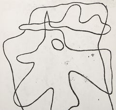 La Maitre-Cloueur, Minimalist Etching by Jean Arp