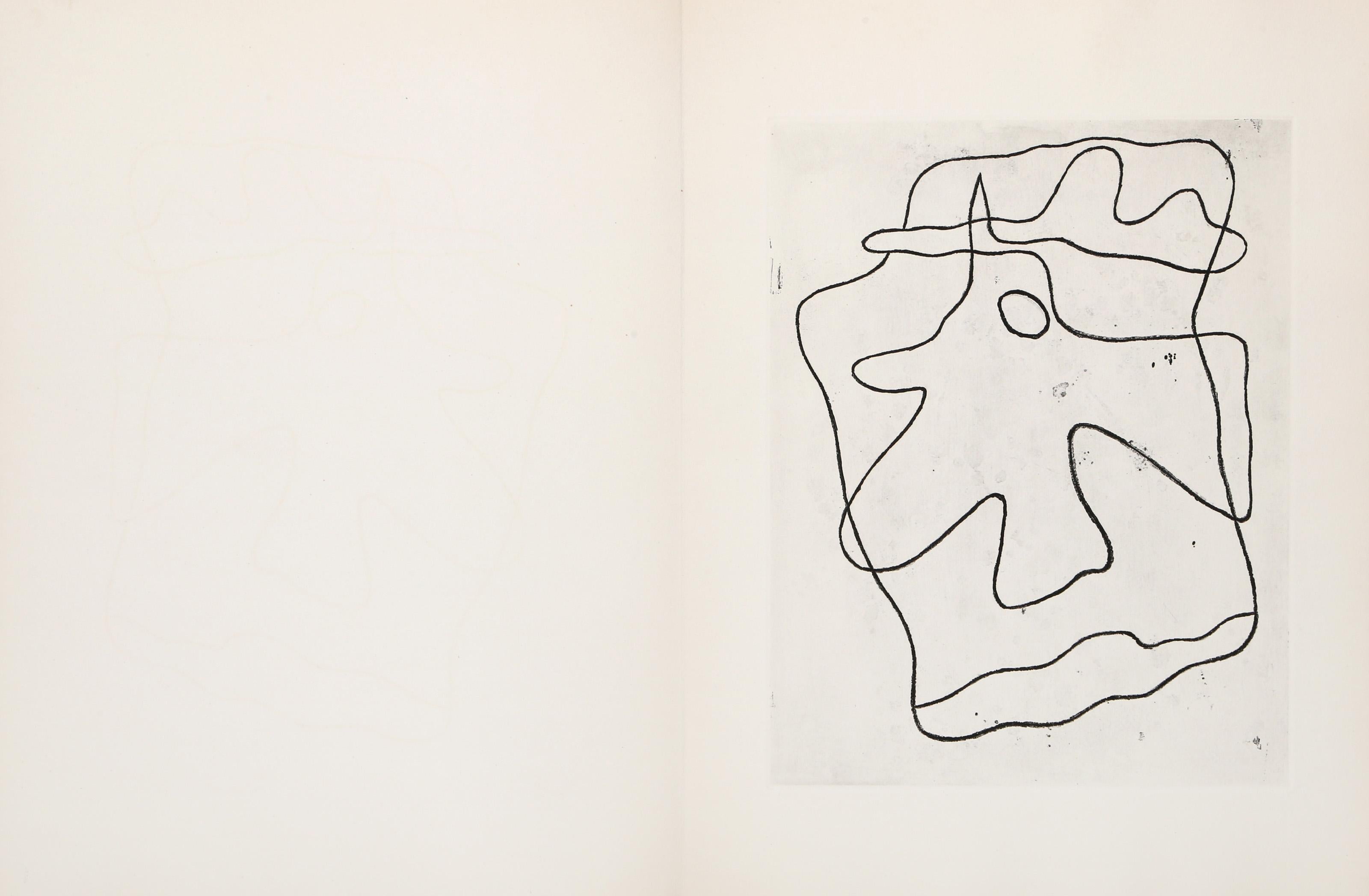 La Maitre-Cloueur, Minimalist Etching by Jean Arp For Sale 2
