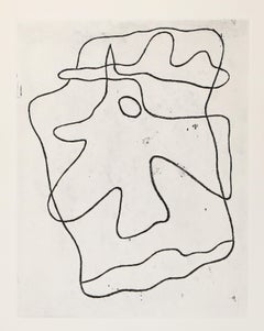La Maitre-Cloueur, Minimalist Etching by Jean Arp