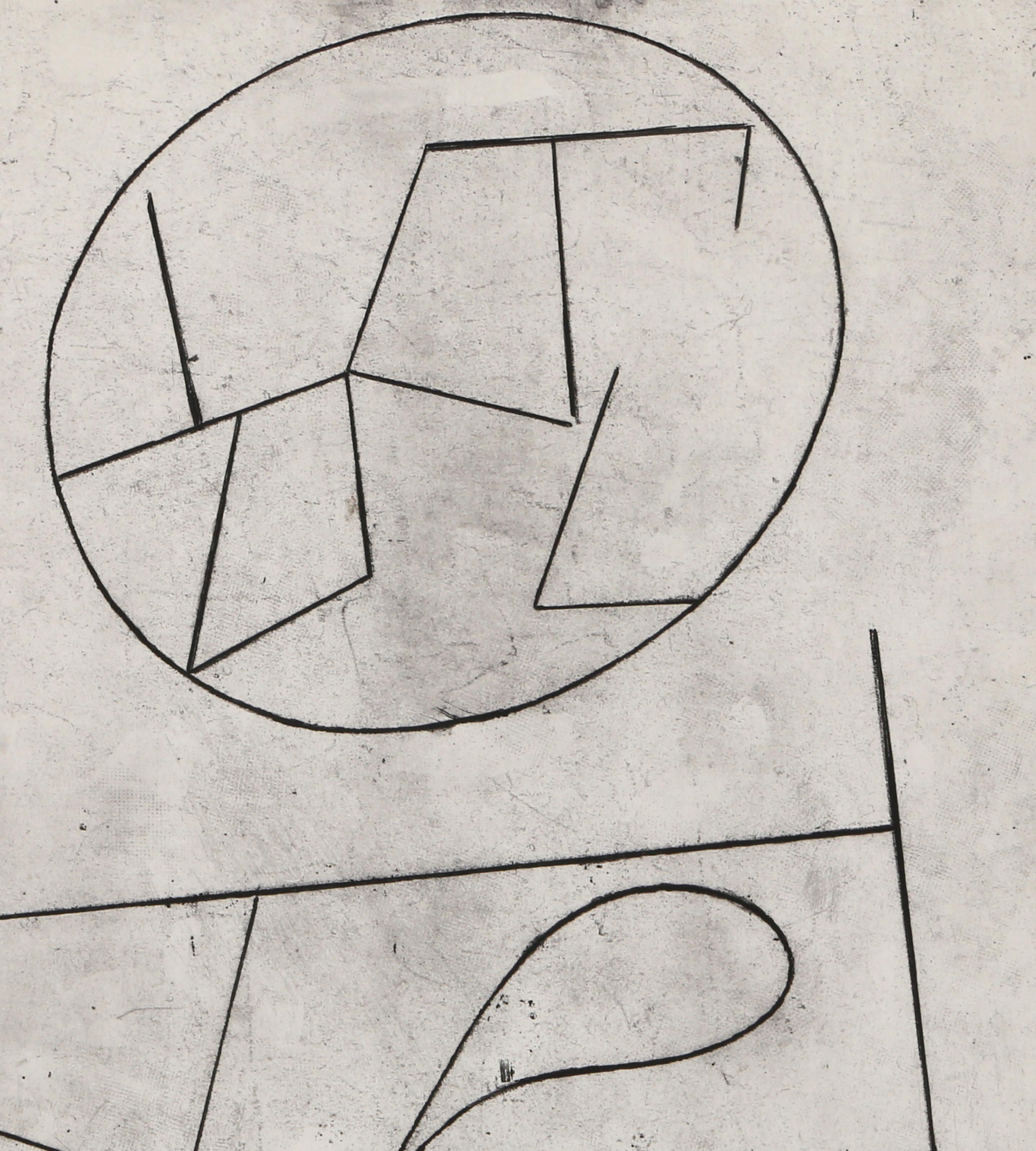 Poupee, Minimalist Etching by Jean Arp For Sale 1