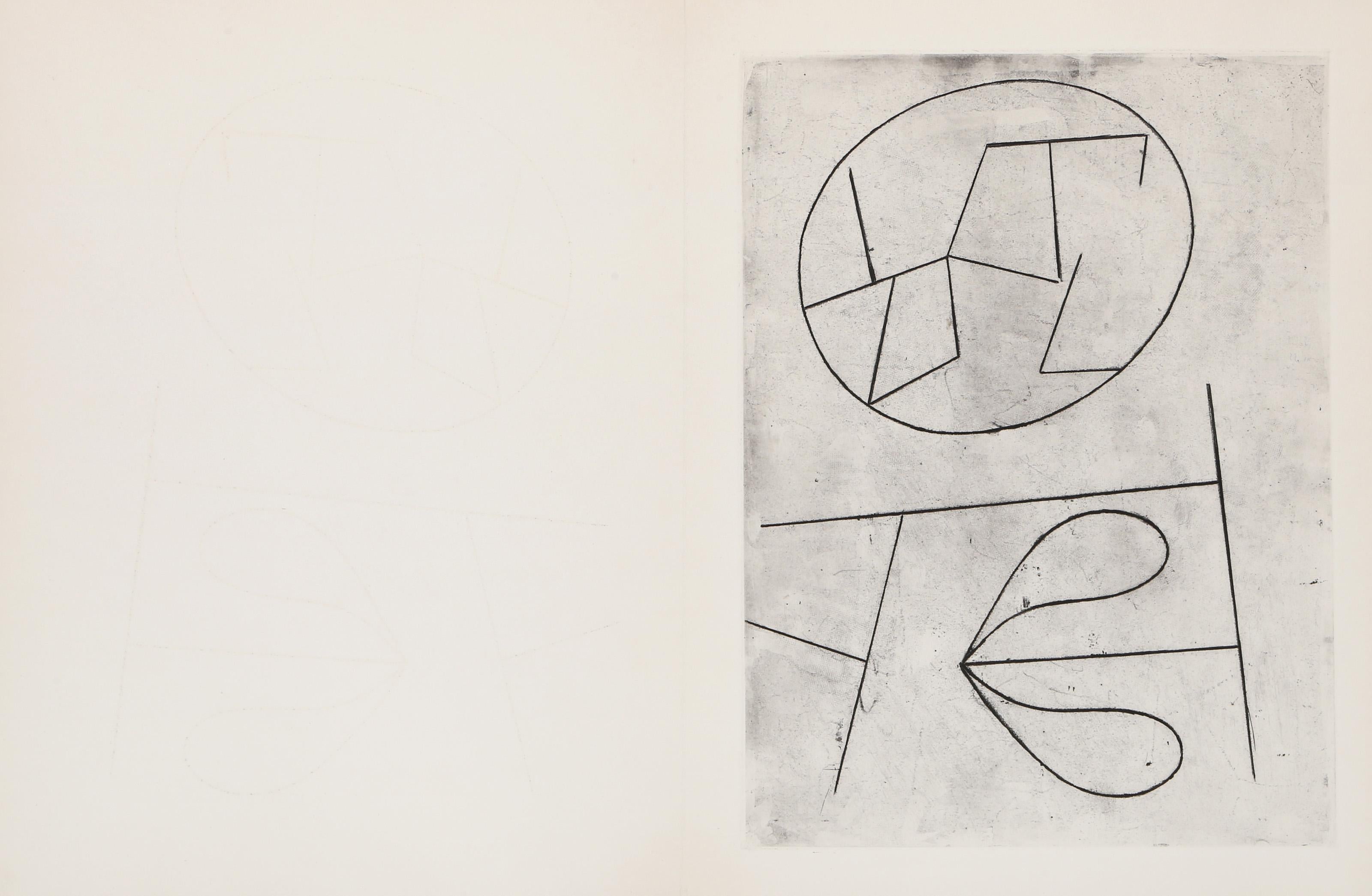 Poupee, Minimalist Etching by Jean Arp For Sale 2