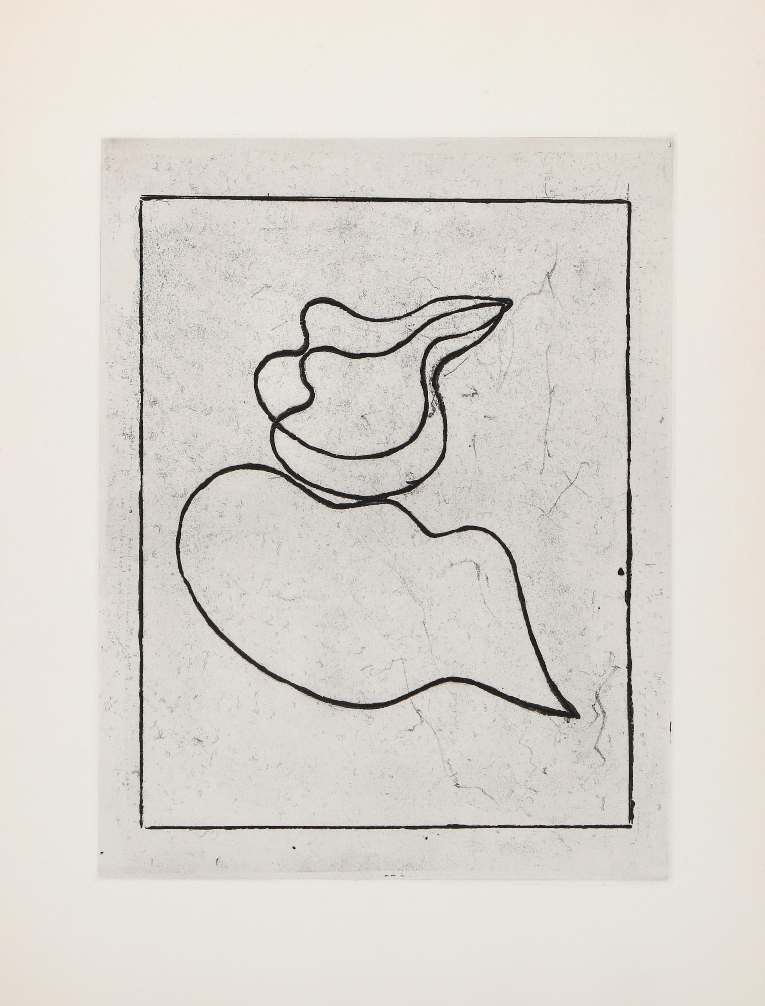 Precipice, Minimalist Etching by Jean Arp For Sale 1