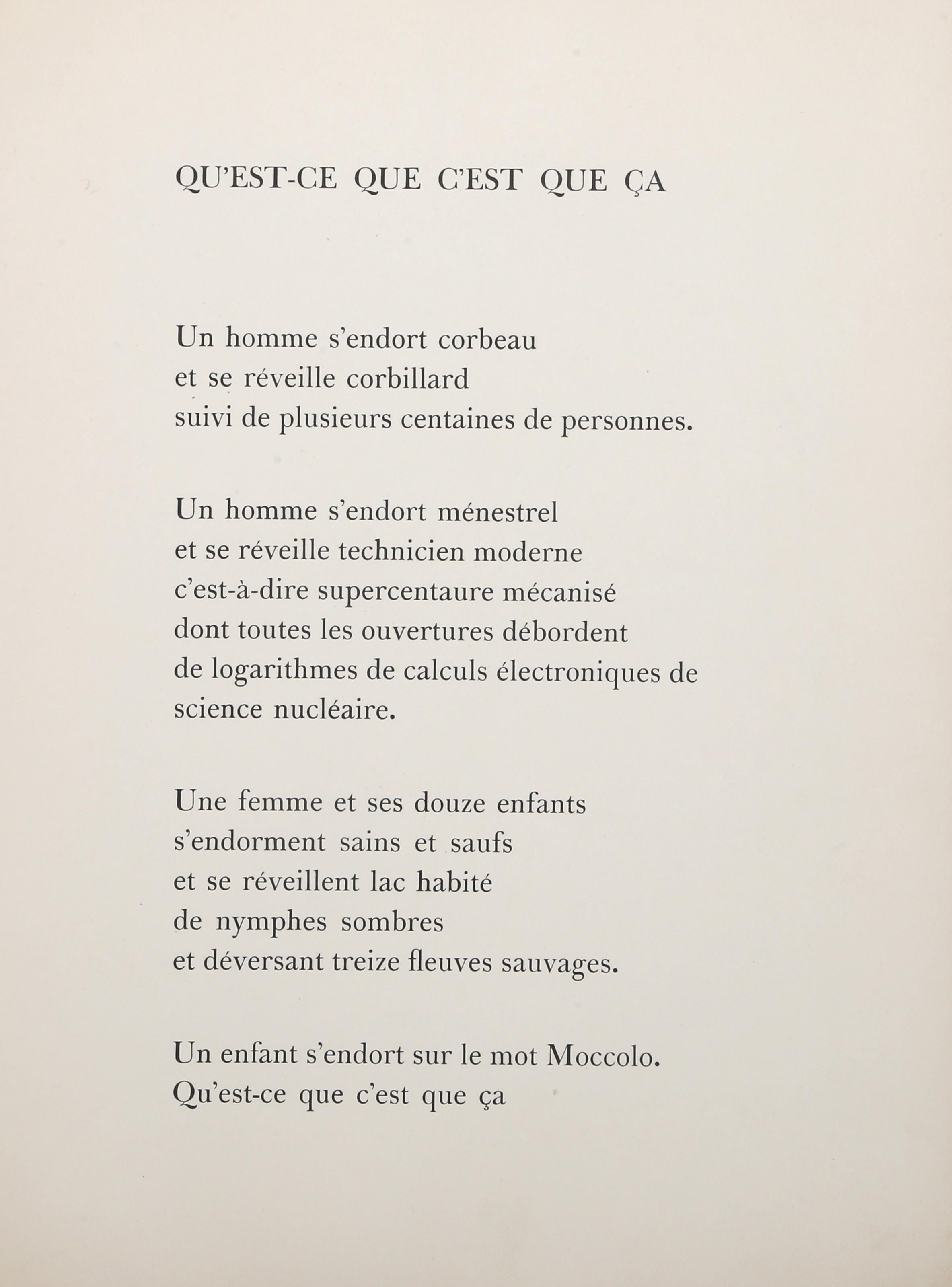 Qu'est-Ce Que C'est Que Ca, Minimalist Etching by Jean Arp For Sale 4