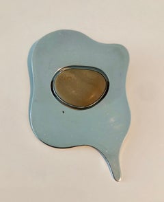 Raro Profil, 1960 Spilla con scultura astratta, ciondolo Hans Arp Silver e Stone