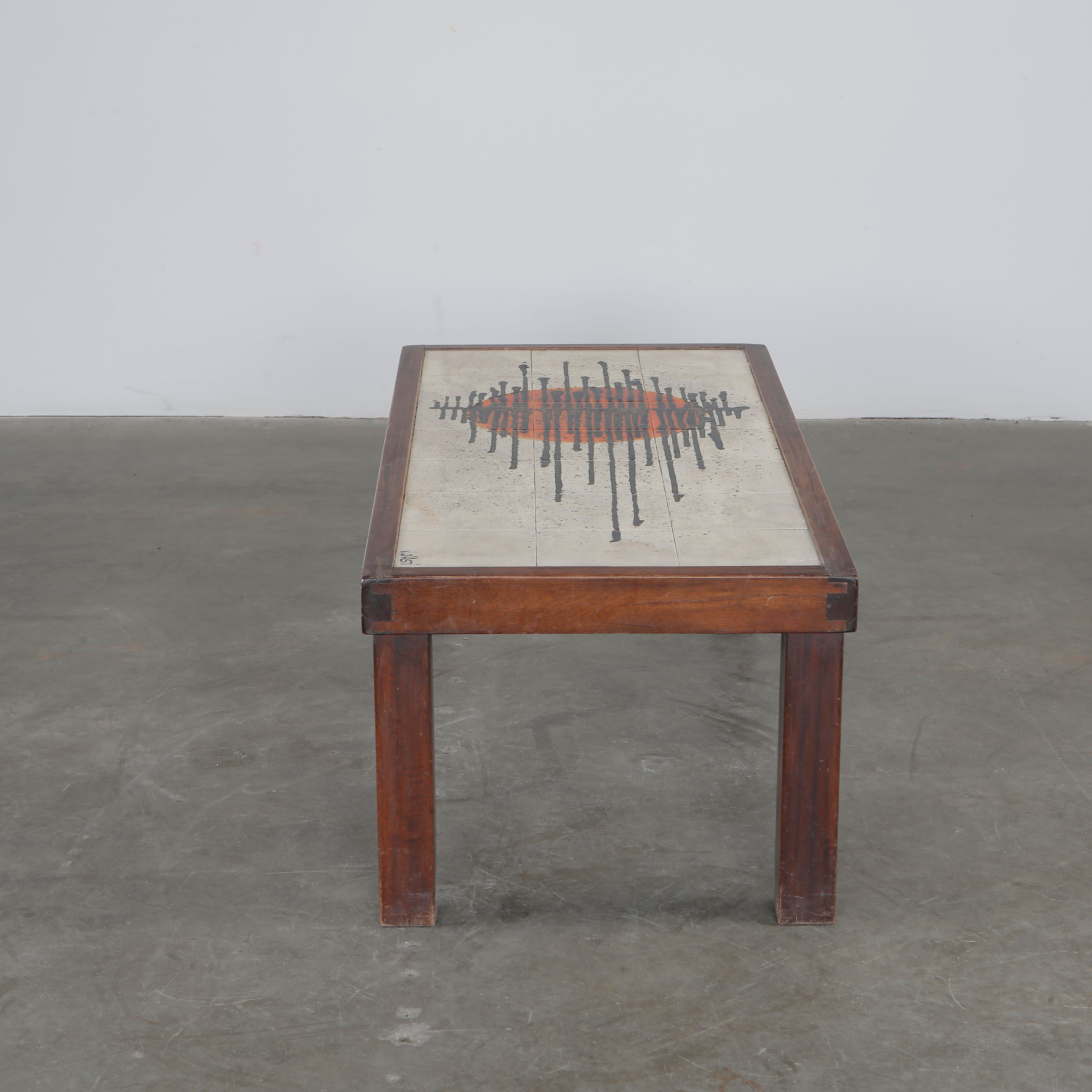 Jean Asti, Mesa de centro de cerámica, Francia, años 60 en venta 1