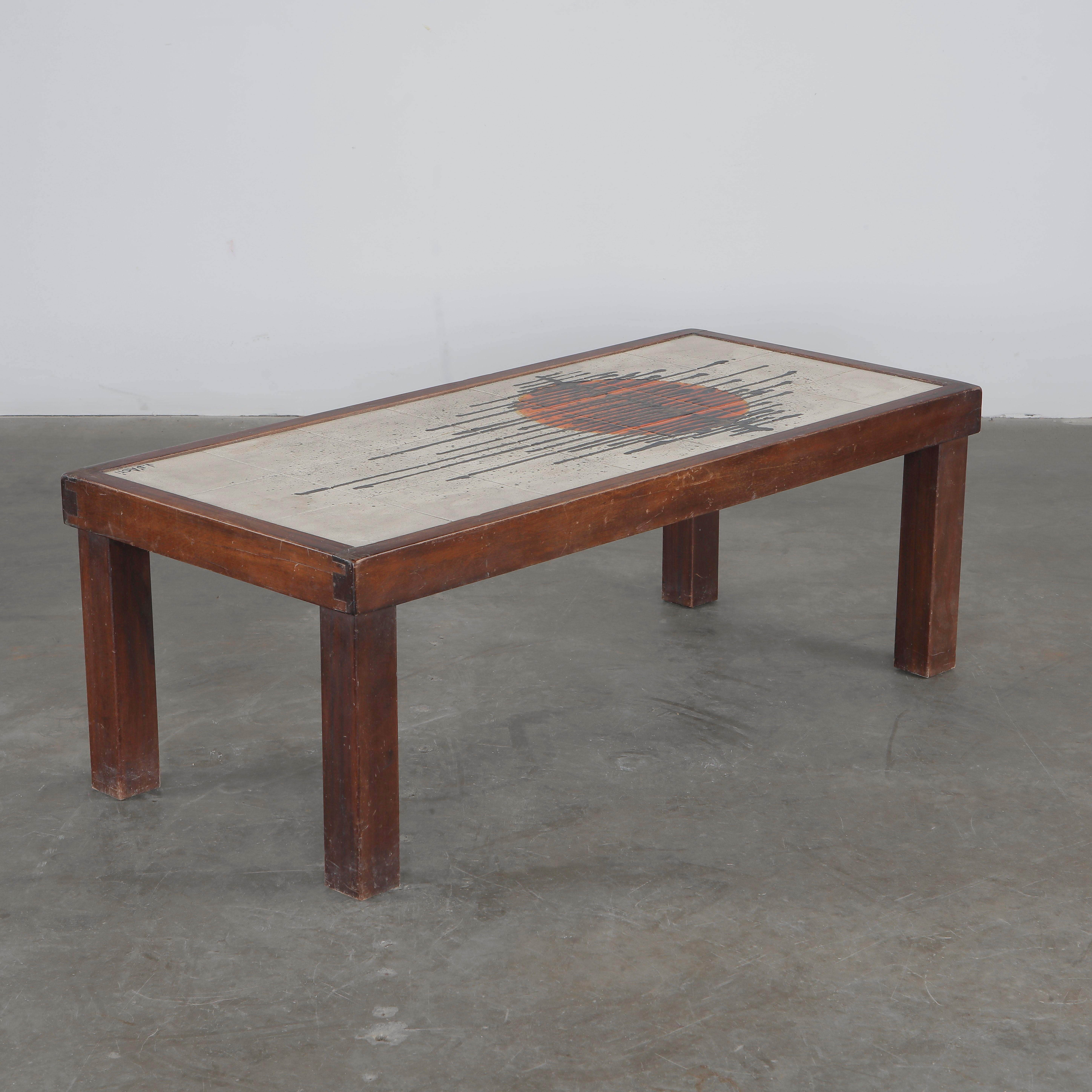 Jean Asti, Mesa de centro de cerámica, Francia, años 60 en venta 2