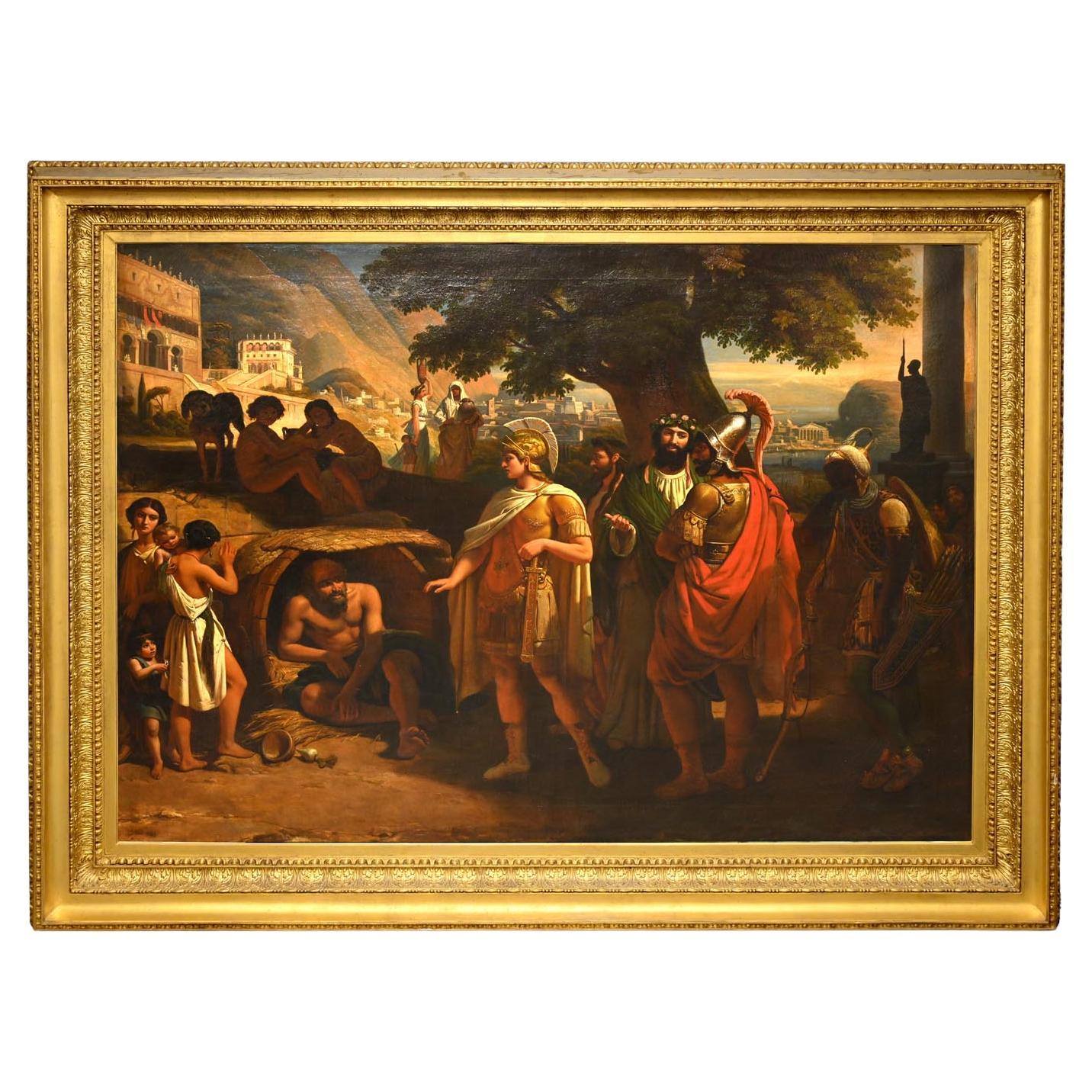 Jean-Auguste BARD, Alexander and Diogenes, Salon of 1839