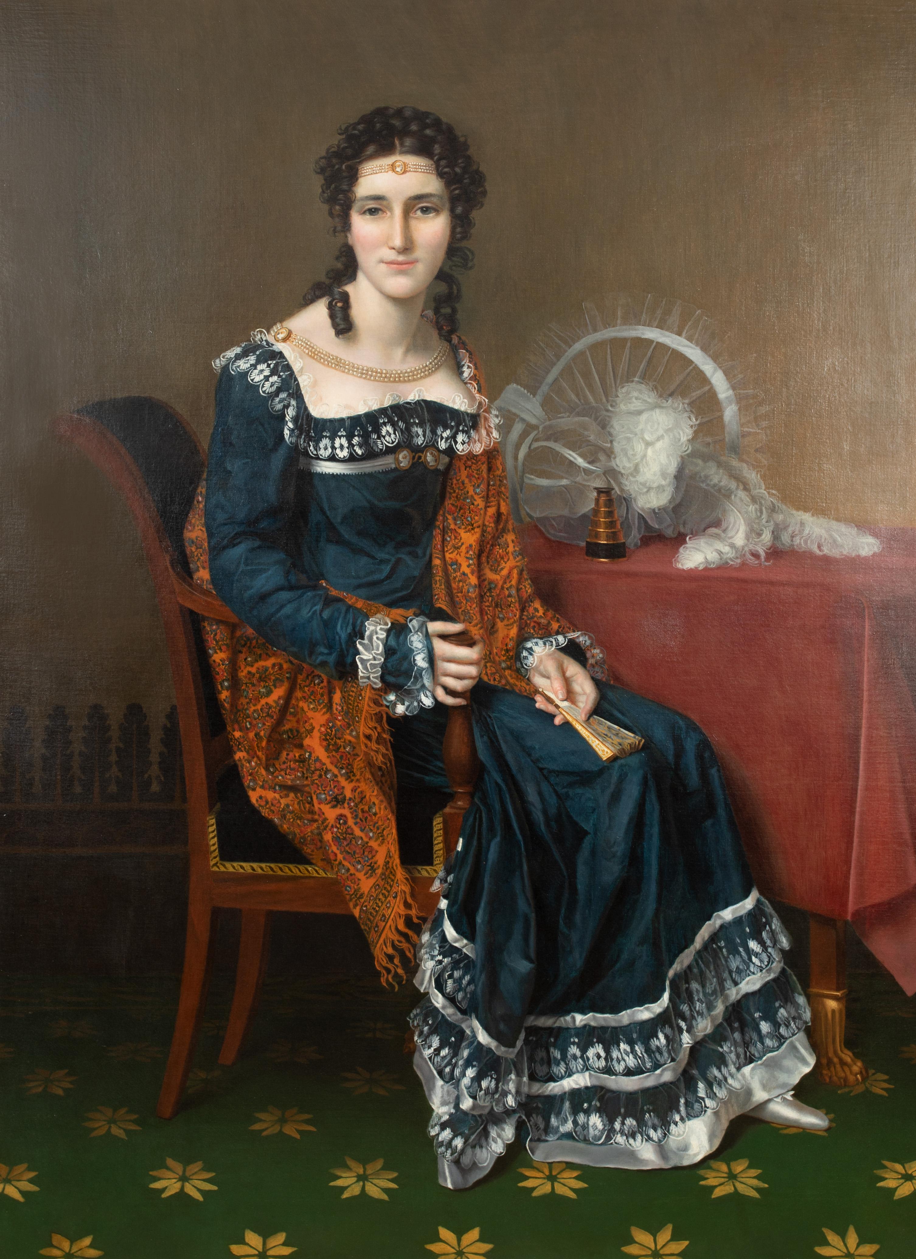 Jean-Auguste-Dominique Ingres Portrait Painting - Portrait Of A Lady, believed to be Madame Juliette Recamier (1777-1849), 