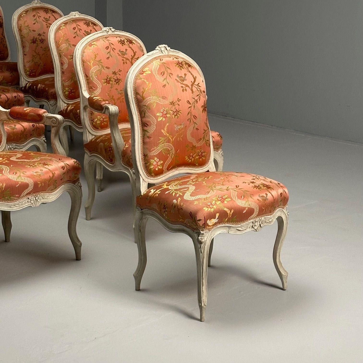 Jean Baptist Cresson, Louis XV, 14 chaises de salle à manger, France, 18e siècle, Christies Bon état - En vente à Stamford, CT