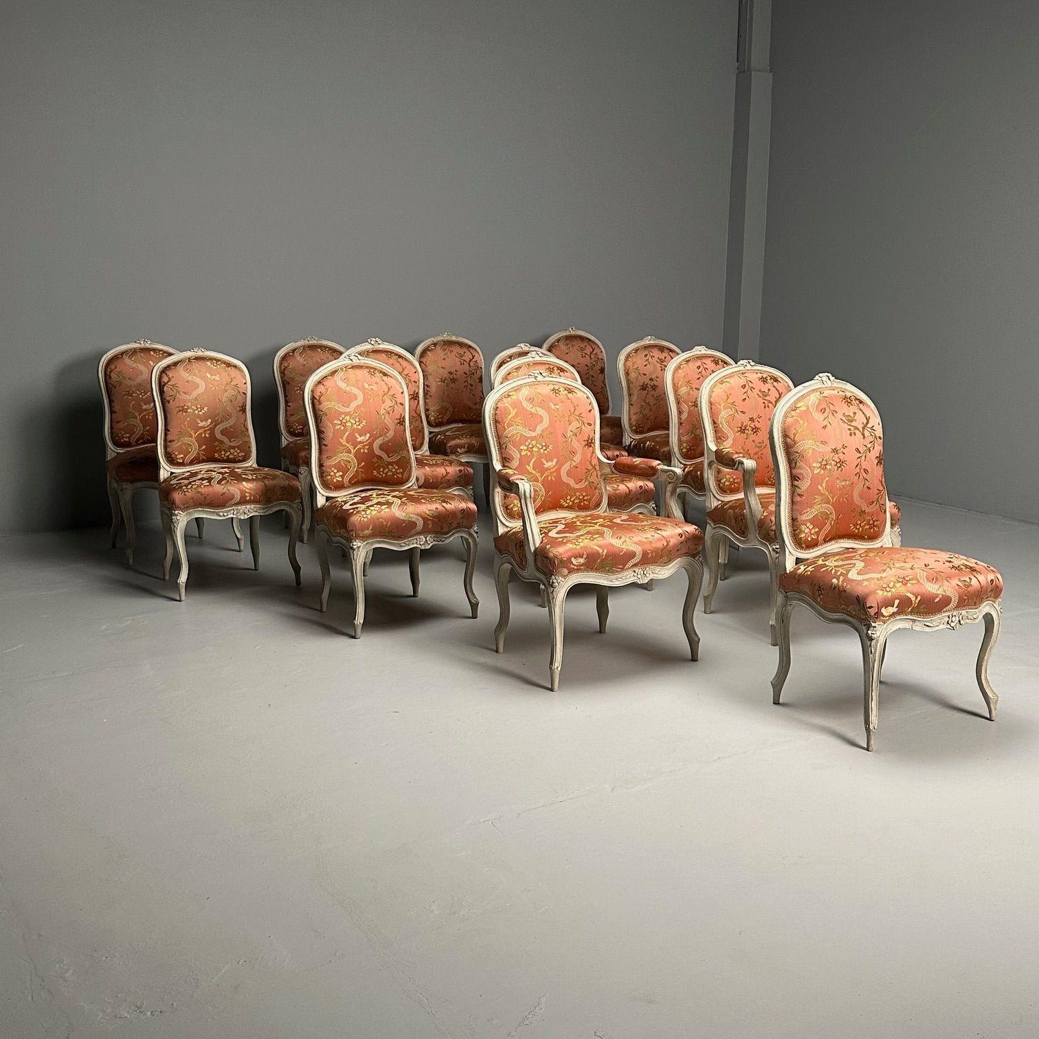 Upholstery Jean Baptist Cresson, Louis XV, 14 Dining Chairs, France, 18th C., Christies