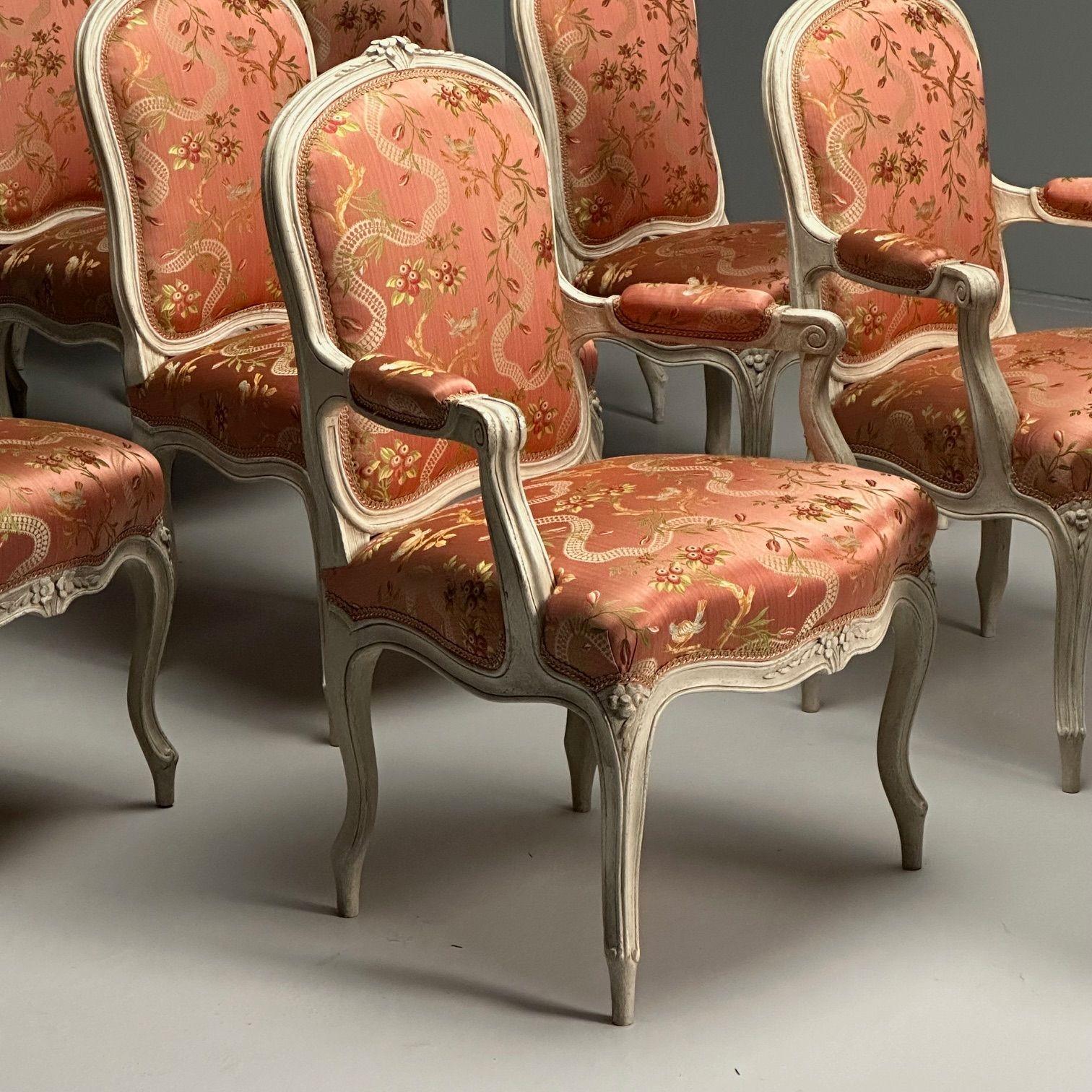 Tappezzeria Jean-Baptiste Cresson, Luigi XV, 14 sedie da pranzo, Francia, 18° C., Christie's. in vendita