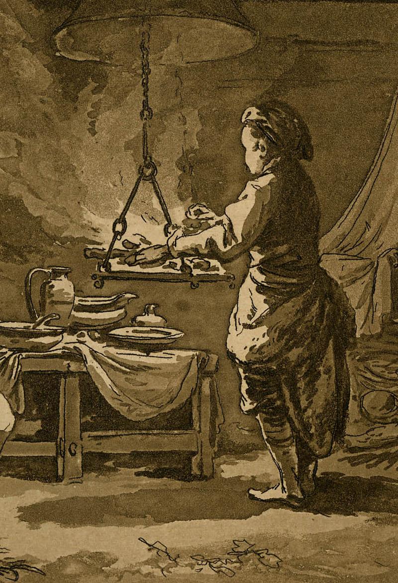 La Lampe Polonoise - Old Masters Print by Jean Baptist Le Prince