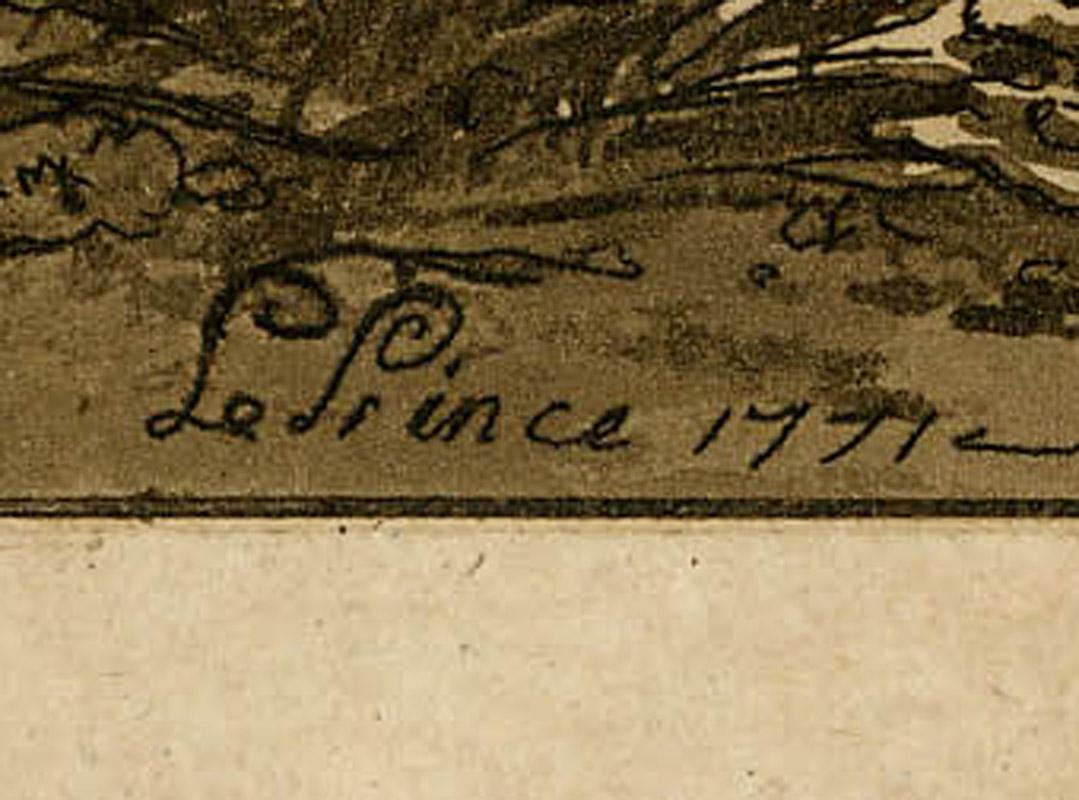 La Lampe Polonoise
Aquatint, 1771
Signed and dated in the plate lower left
Condition: Yellowing to the sheet
Image size: 6 1/8 x 8 1/8 inches
Reference: Hedou 147 ii/II
Provenance: C. Naumann (pencil signature vrso), Lugt 1939
     His auction