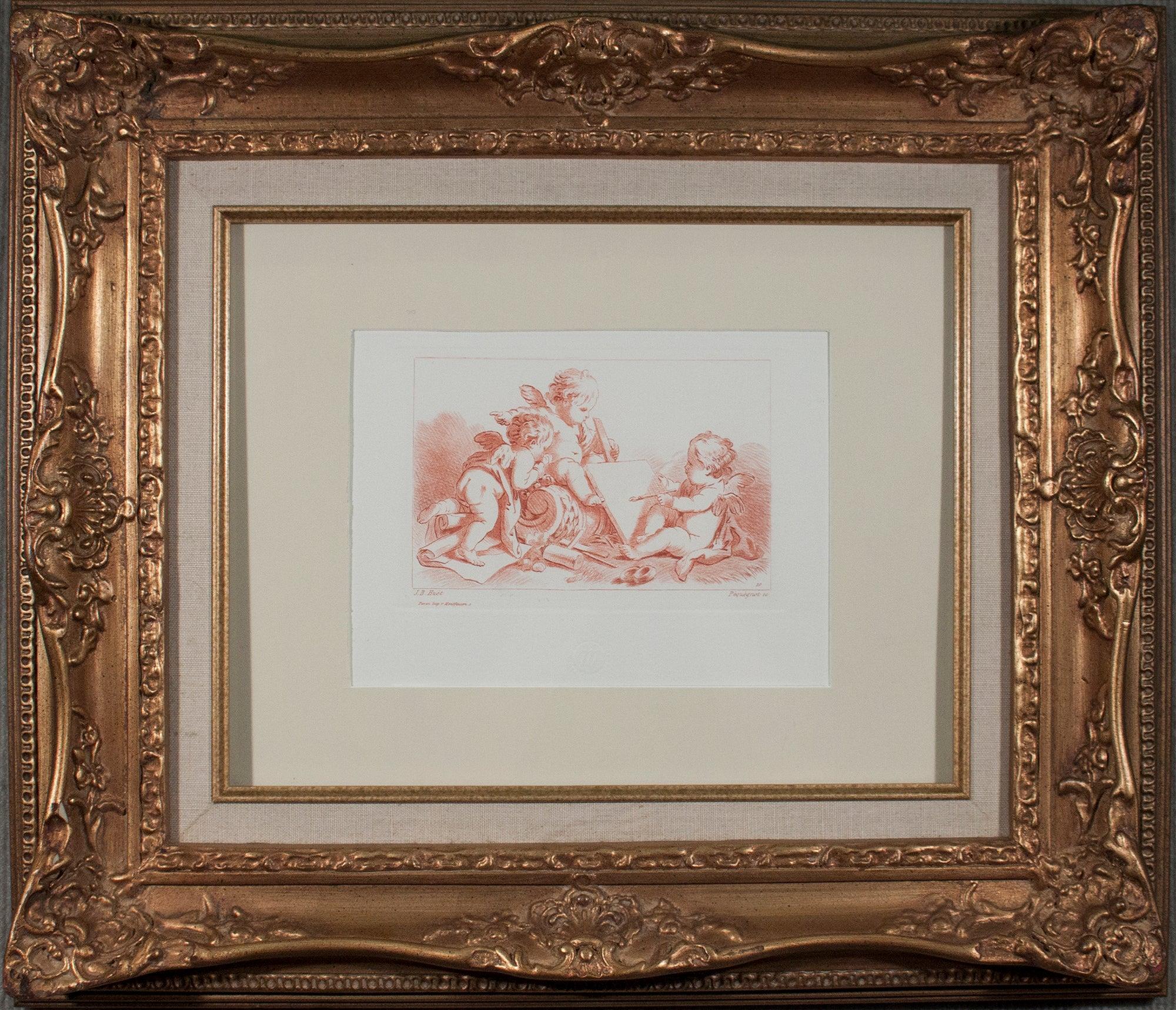 Questo squisito pezzo, intitolato Tre cherubini, è una riproduzione litografica da La Calcographie du Louvre, stampata su pregiata carta Lana. L'opera d'arte cattura il fascino stravagante delle figure dei cherubini, mostrando la magistrale capacità