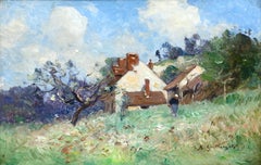 La Maison de l'Eclusier, Morei - 19th Century, Cottage in Landscape Guillemet  