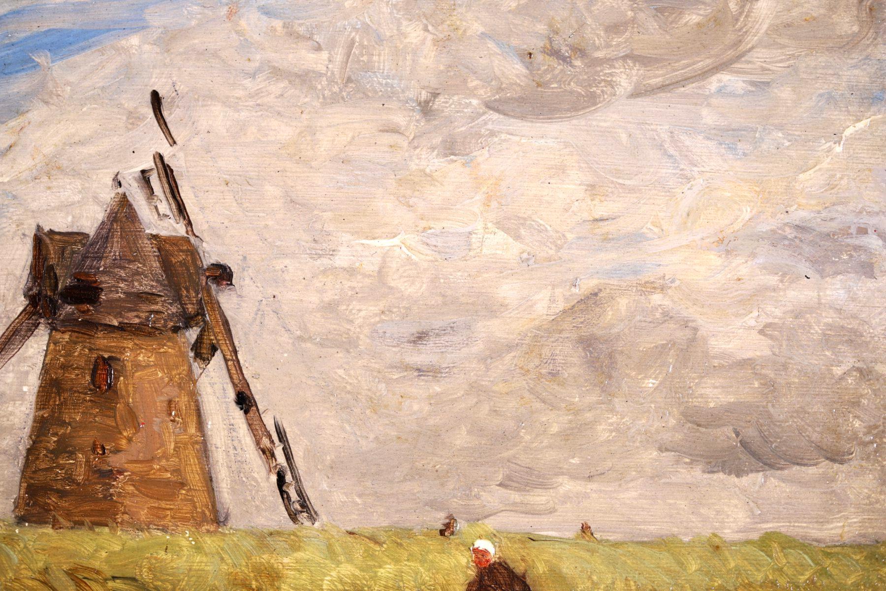 Le Moulin - Impressionist Oil, Figures in Landscape by Antoine Guillemet 2