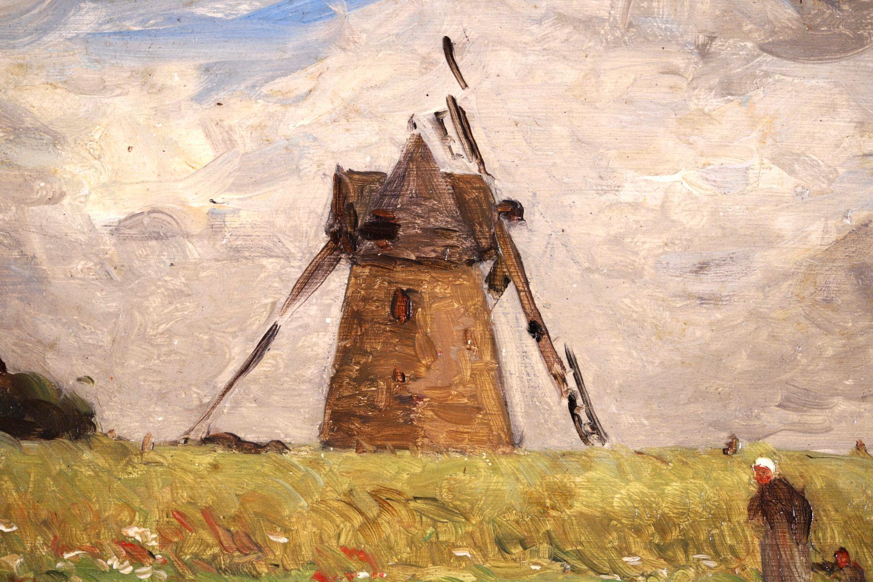 Le Moulin - Impressionist Oil, Figures in Landscape by Antoine Guillemet 3