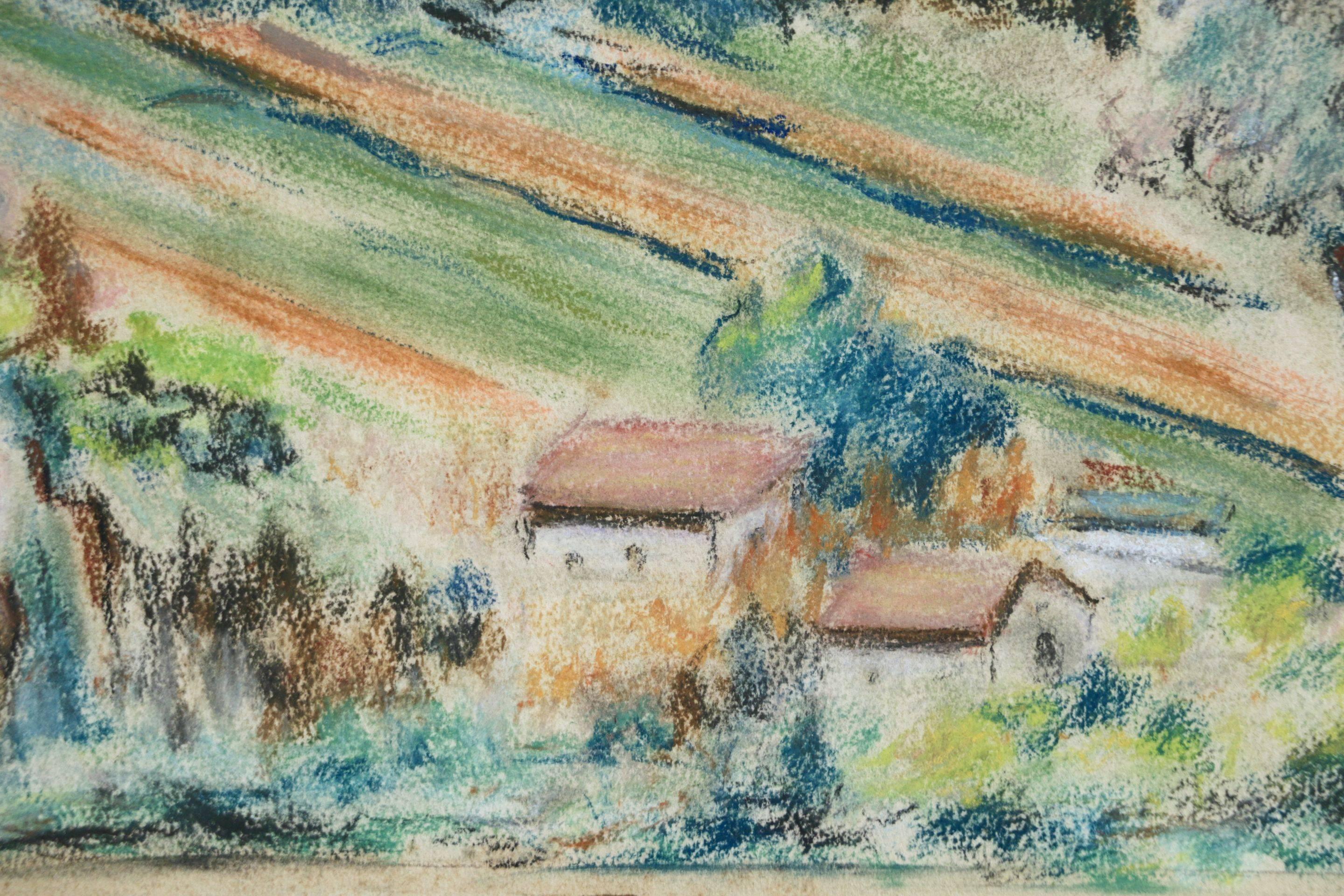 Le Mas dans la Vallée - Impressionist Painting by Jean Baptiste-Armand Guillaumin