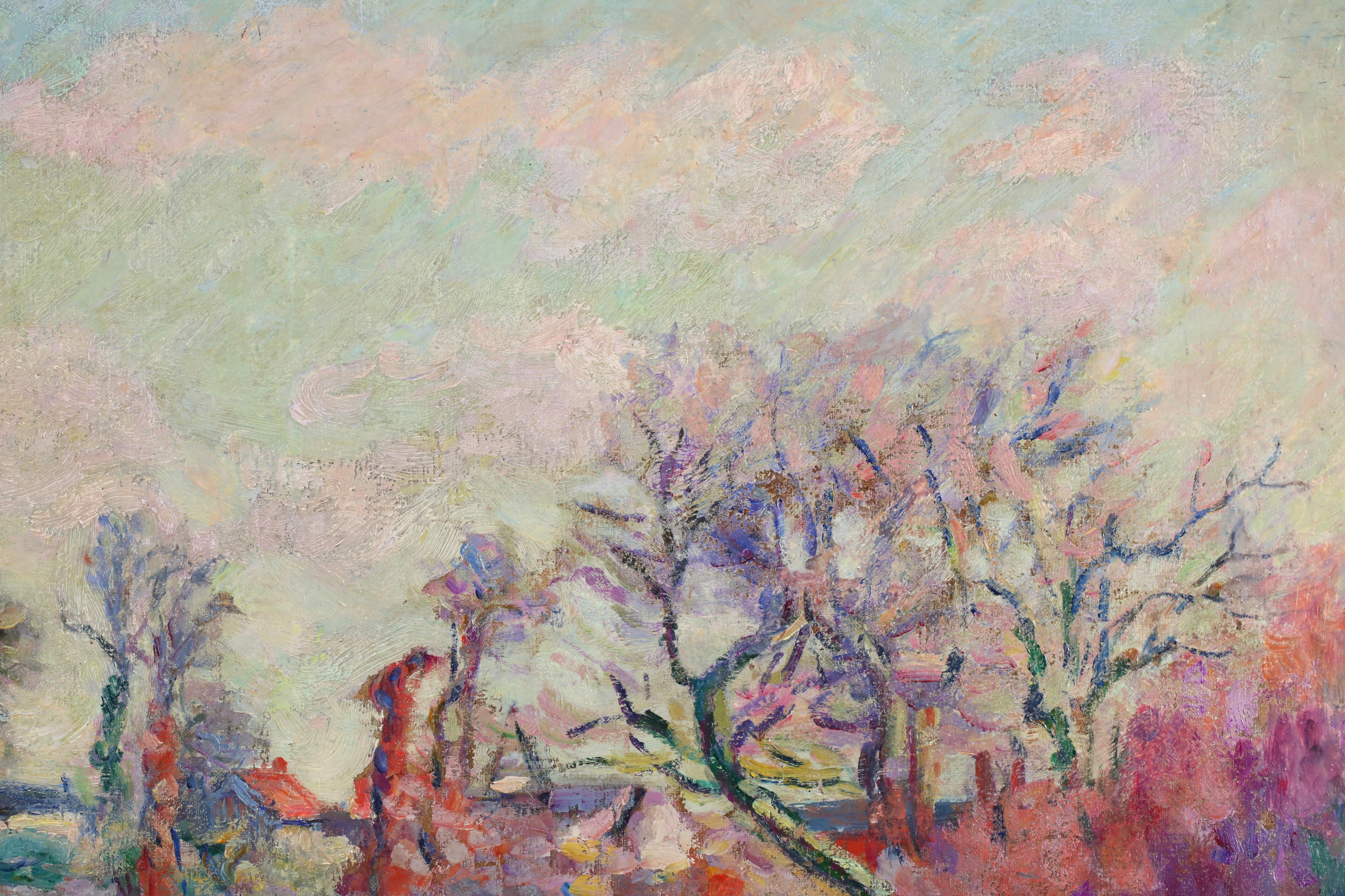 Le Village de Crozant - Impressionistische Landschaft Öl - Baptiste Armand Guillaumin im Angebot 5