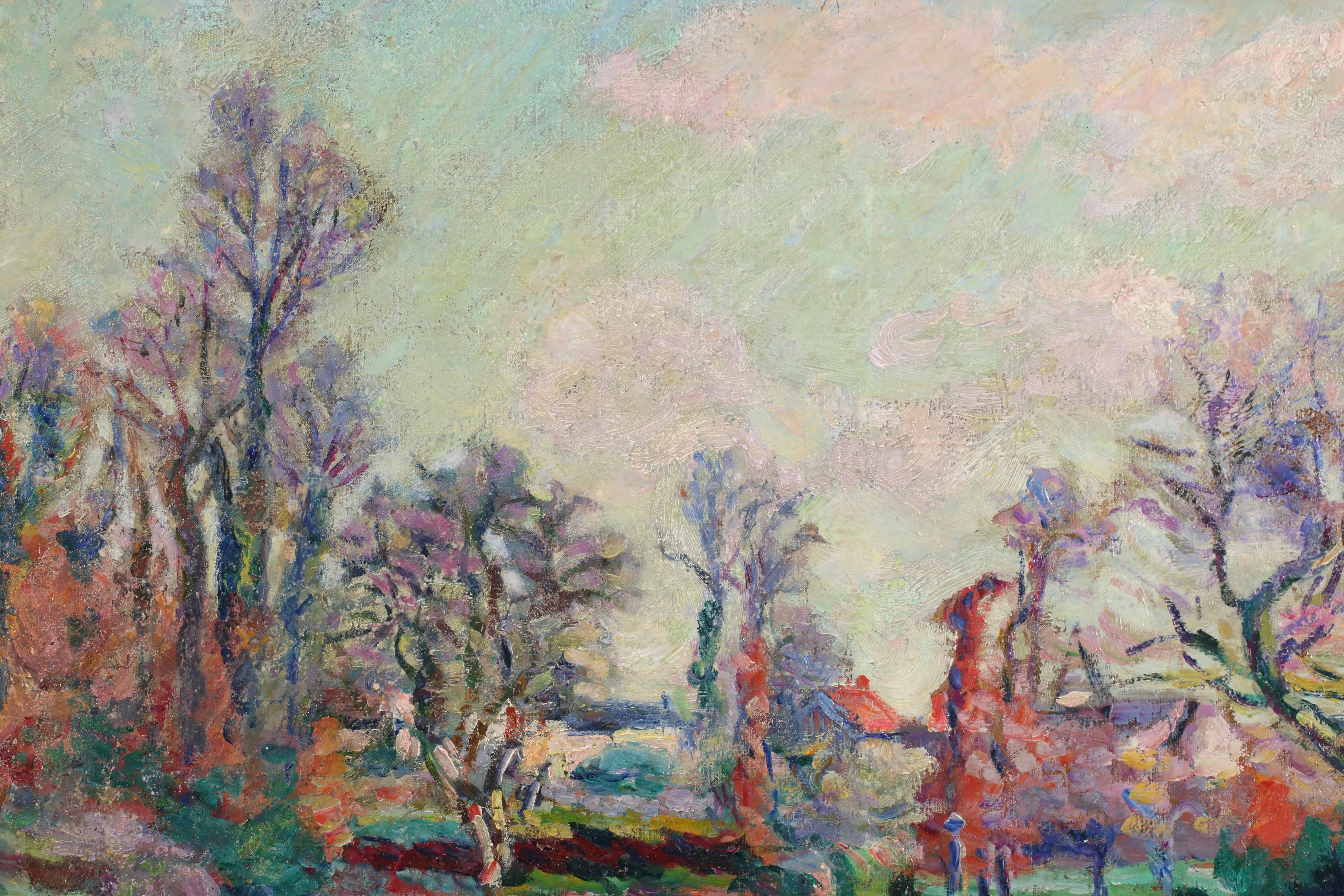 Le Village de Crozant - Impressionistische Landschaft Öl - Baptiste Armand Guillaumin im Angebot 6