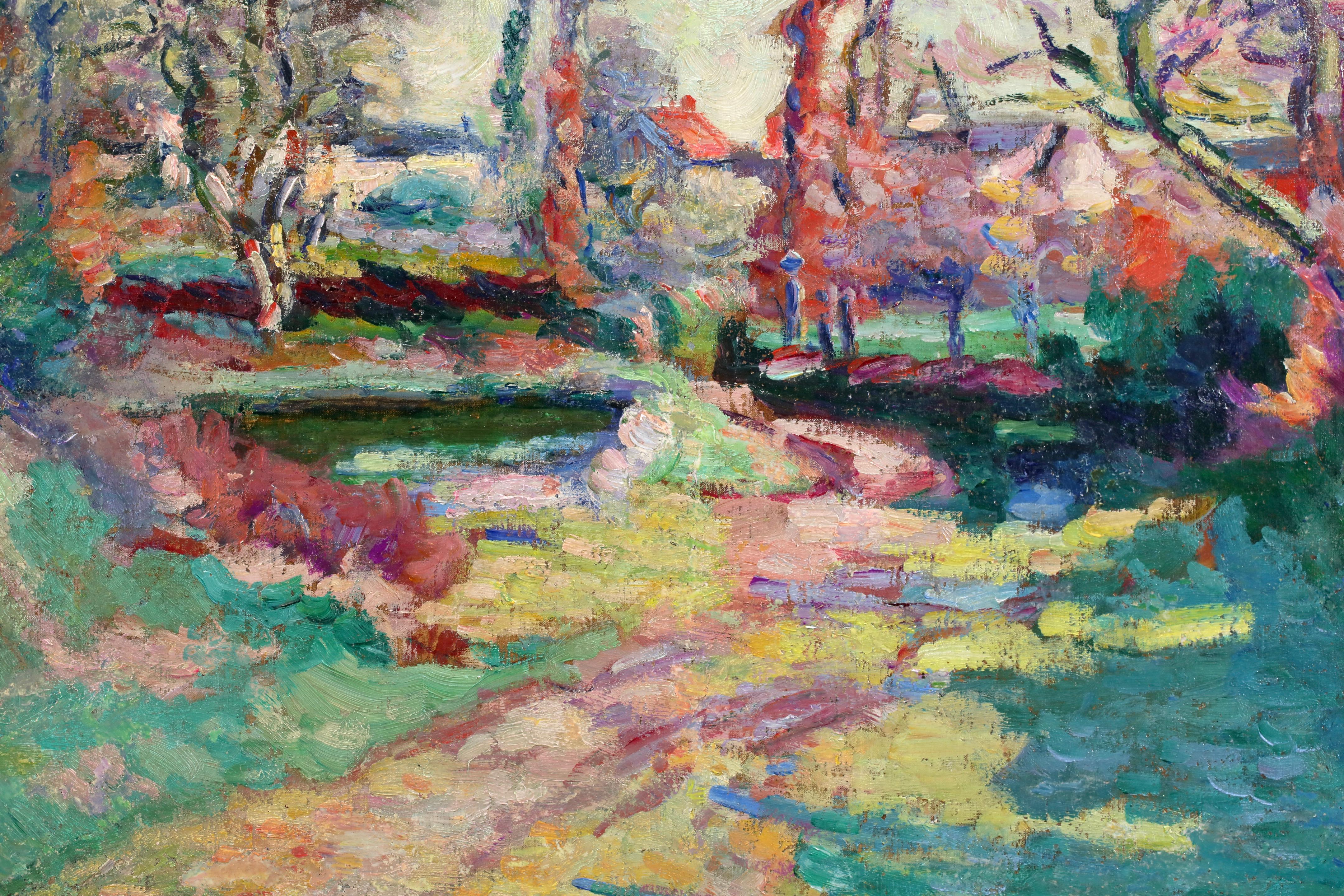 Le Village de Crozant - Impressionistische Landschaft Öl - Baptiste Armand Guillaumin im Angebot 2