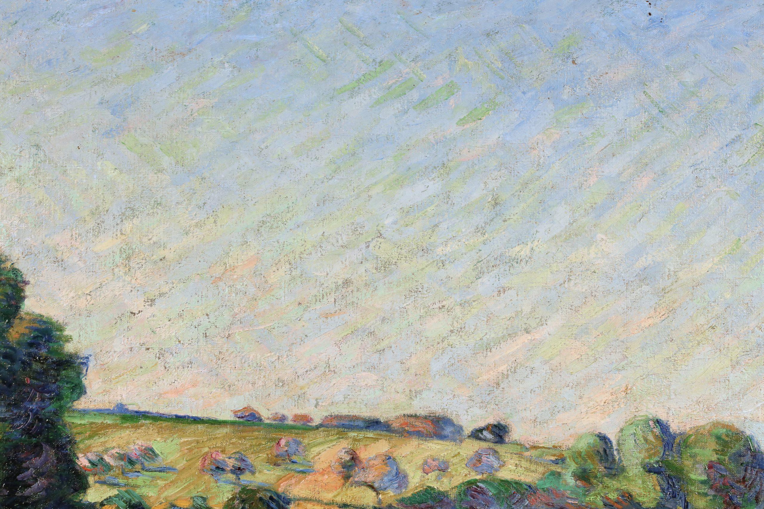 Les Meules - Impressionist Landscape Oil by Jean Baptiste Armand Guillaumin For Sale 6