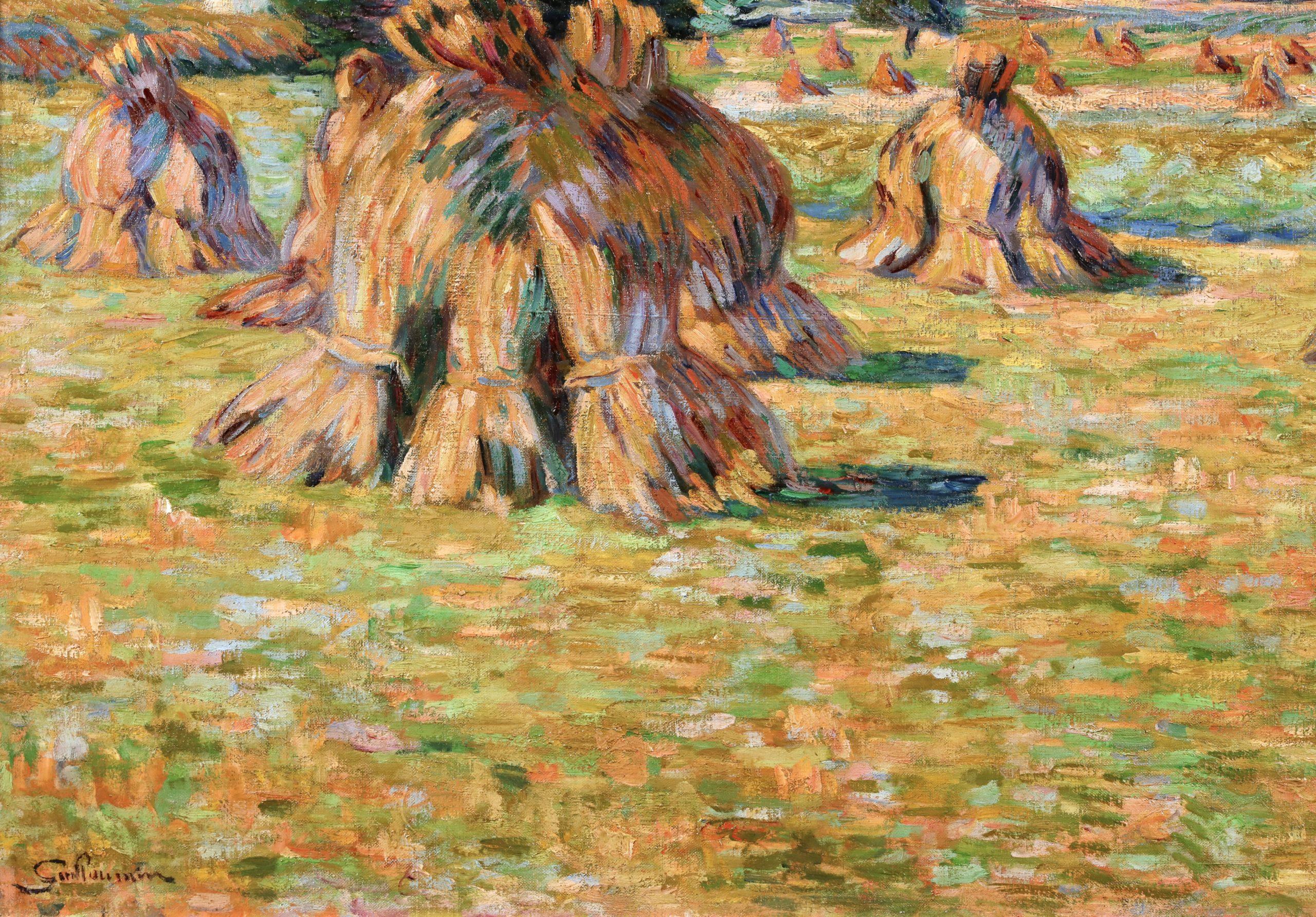 Les Meules - Impressionist Landscape Oil by Jean Baptiste Armand Guillaumin For Sale 1