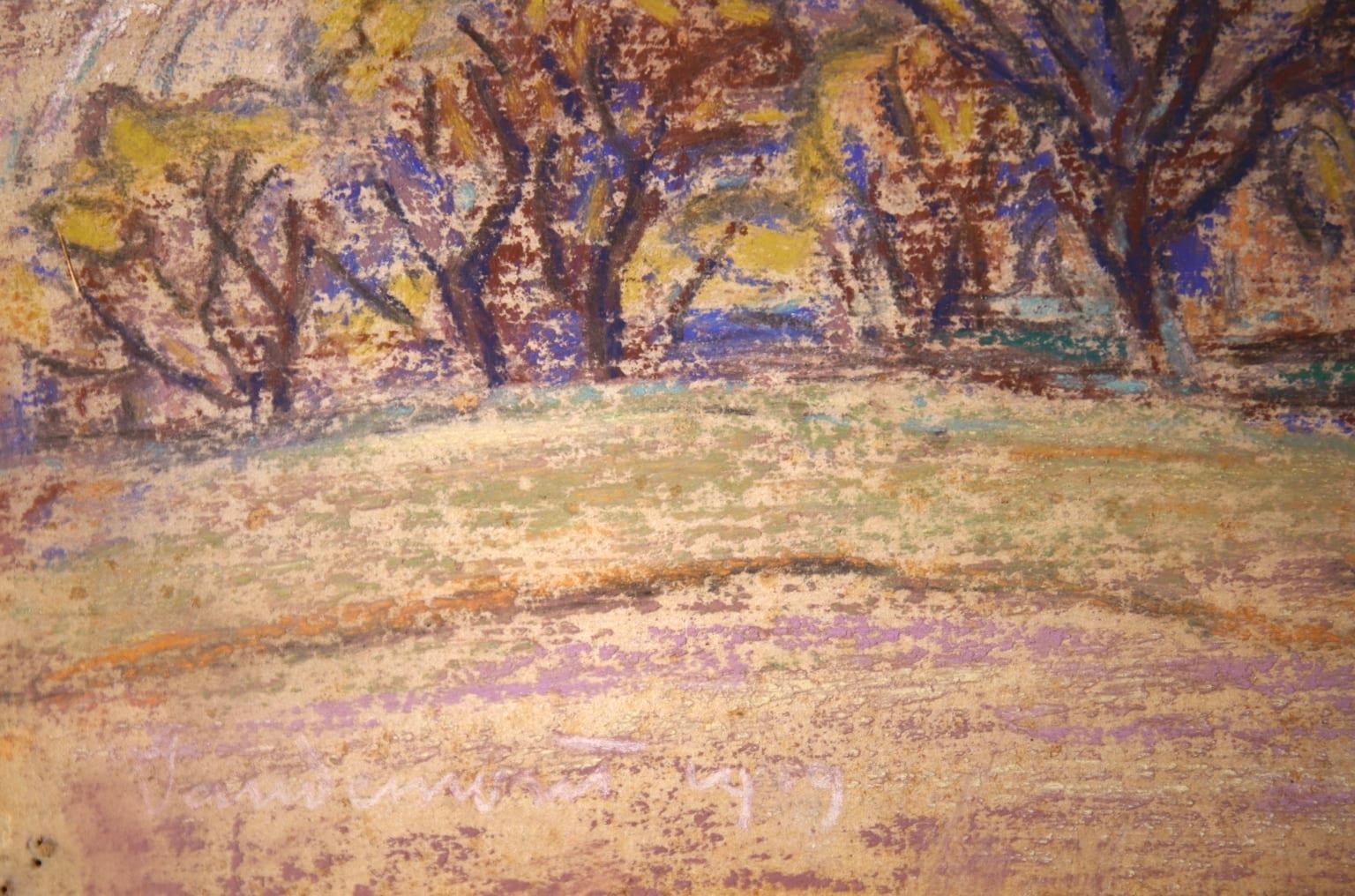 Paysage au Vaudemont - Impressionist Landscape Pastel by Armand Guillaumin For Sale 5