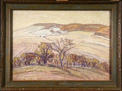 Paysage au Vaudemont - Paisaje impresionista al pastel de Armand Guillaumin