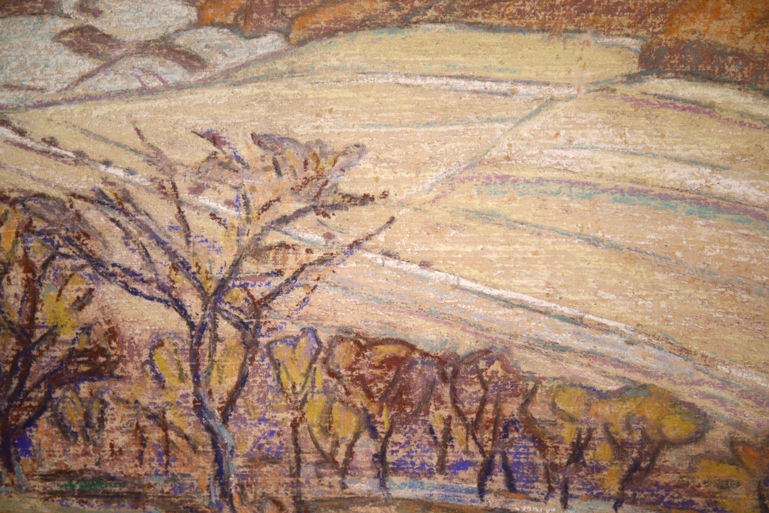 Paysage au Vaudemont - Impressionist Landscape Pastel by Armand Guillaumin 3