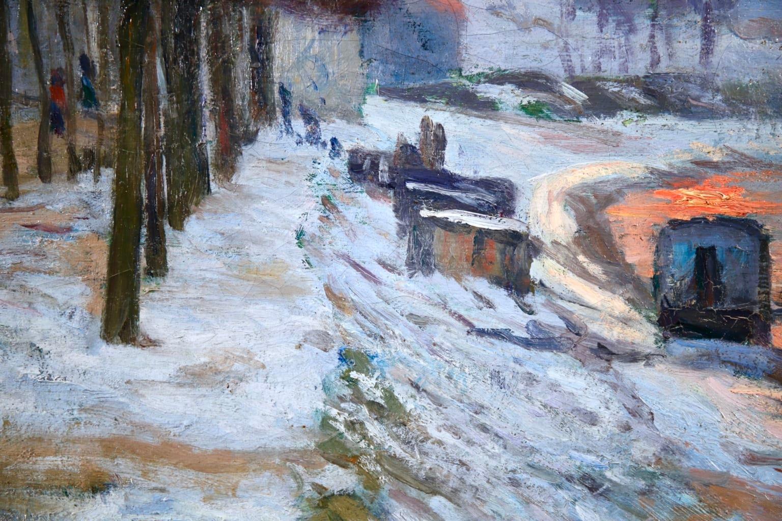 Snow on the Seine - Impressionist Winter River Landscape by Armand Guillaumin 2