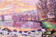 La presa de Genetin - Paisaje impresionista Óleo de Baptiste Armand Guillaumin