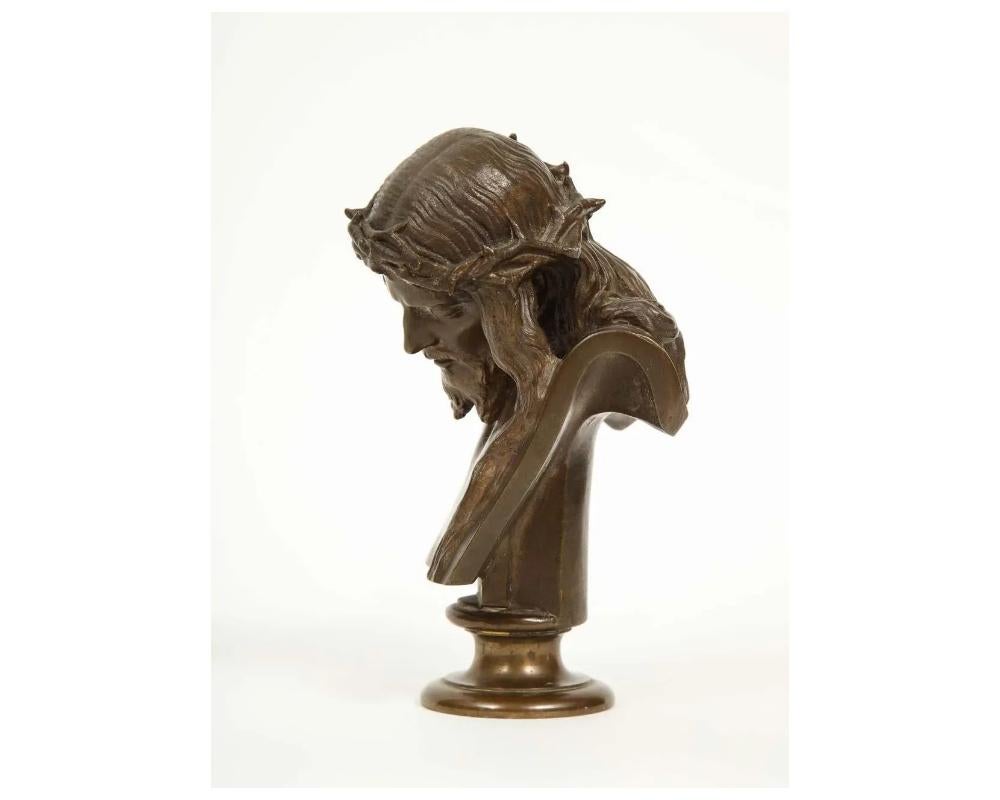 Jean-Baptiste Auguste Clesinger, French Bronze Bust of Jesus Christ, Barbedienne For Sale 6