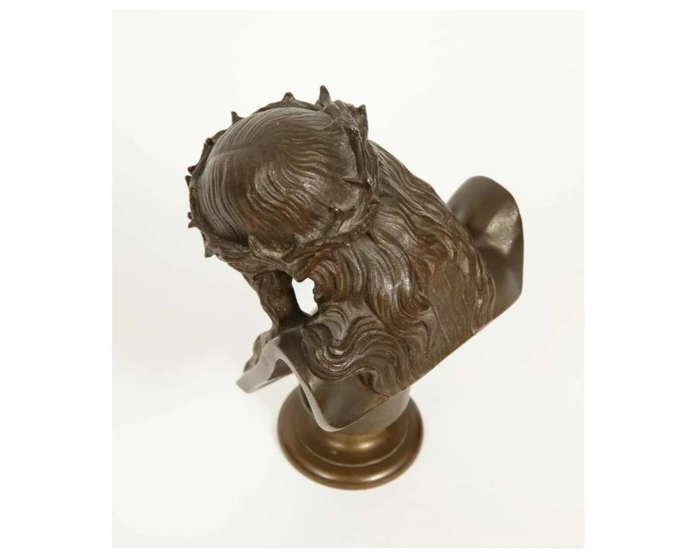 Jean-Baptiste Auguste Clesinger, French Bronze Bust of Jesus Christ, Barbedienne For Sale 9