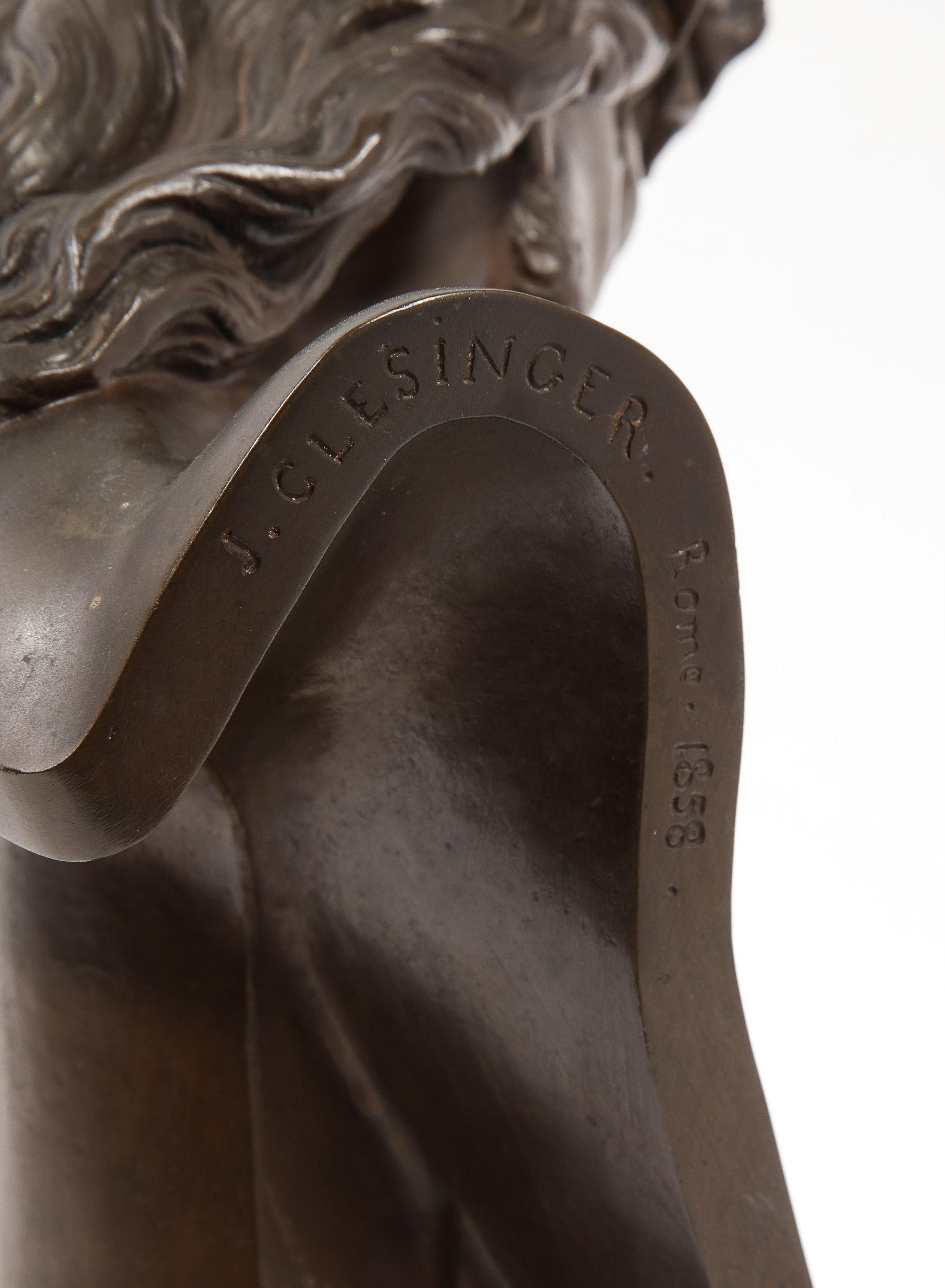 Jean-Baptiste Auguste Clesinger, French Bronze Bust of Jesus Christ, Barbedienne 8