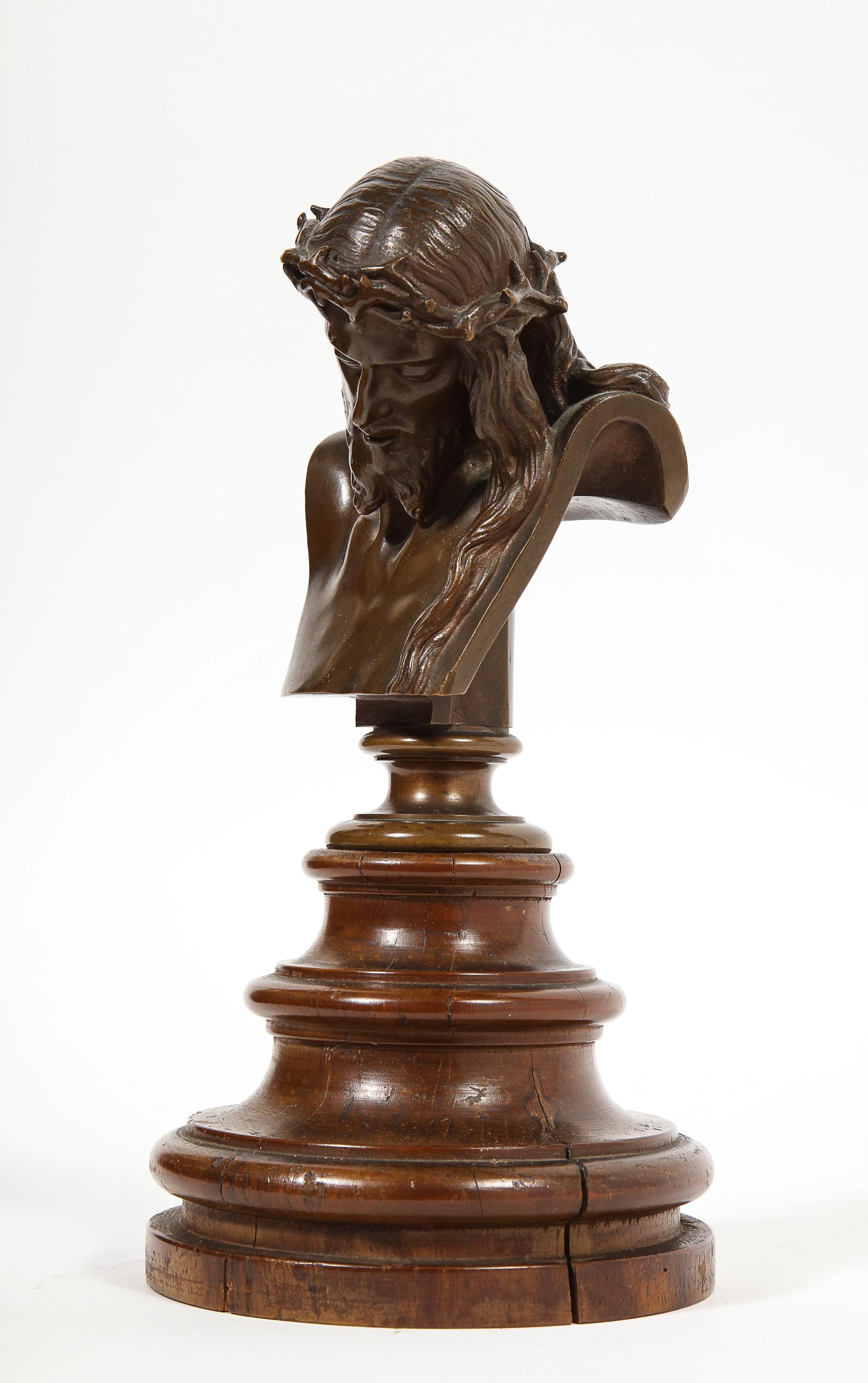Jean-Baptiste Auguste Clesinger, French Bronze Bust of Jesus Christ, Barbedienne 10