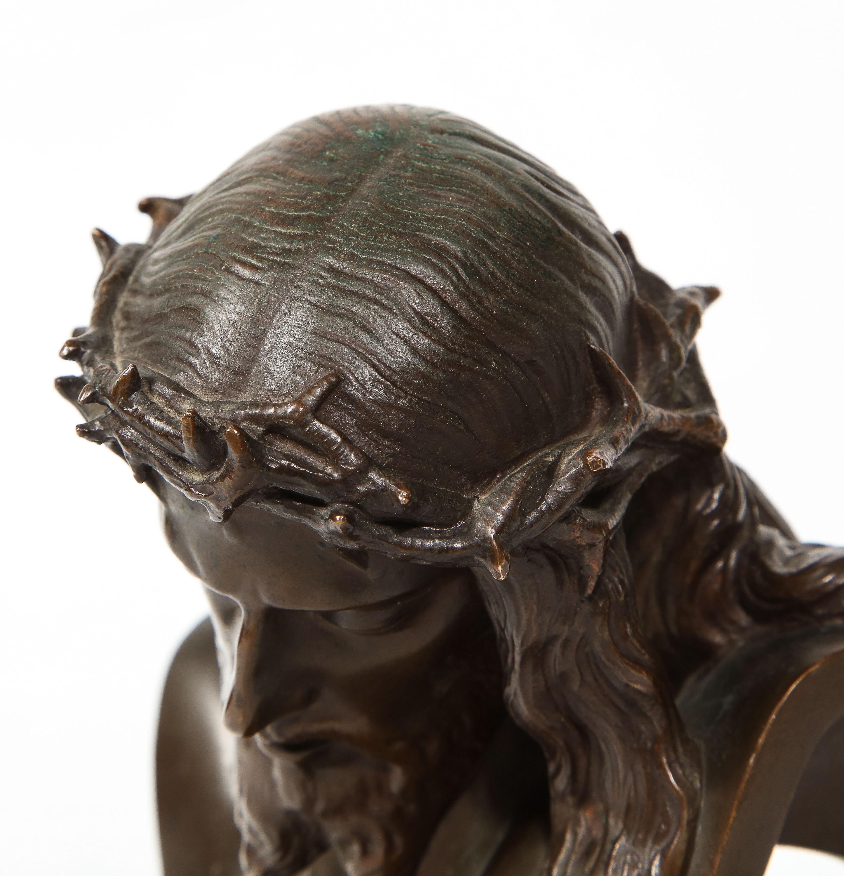Jean-Baptiste Auguste Clesinger, French Bronze Bust of Jesus Christ, Barbedienne 12