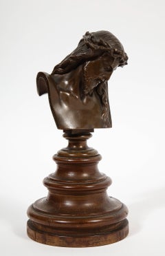 Jean-Baptiste Auguste Clesinger, French Bronze Bust of Jesus Christ, Barbedienne