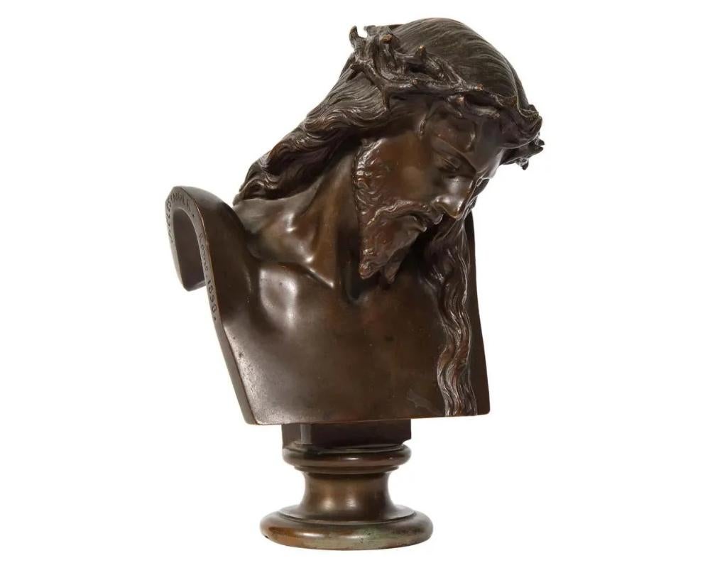 Jean-Baptiste Auguste Clesinger, Buste français en bronze de Jésus-Christ, Barbedienne Bon état - En vente à New York, NY