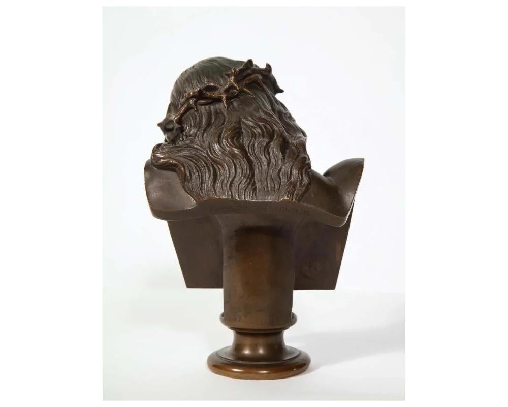 Jean-Baptiste Auguste Clesinger, French Bronze Bust of Jesus Christ, Barbedienne For Sale 3