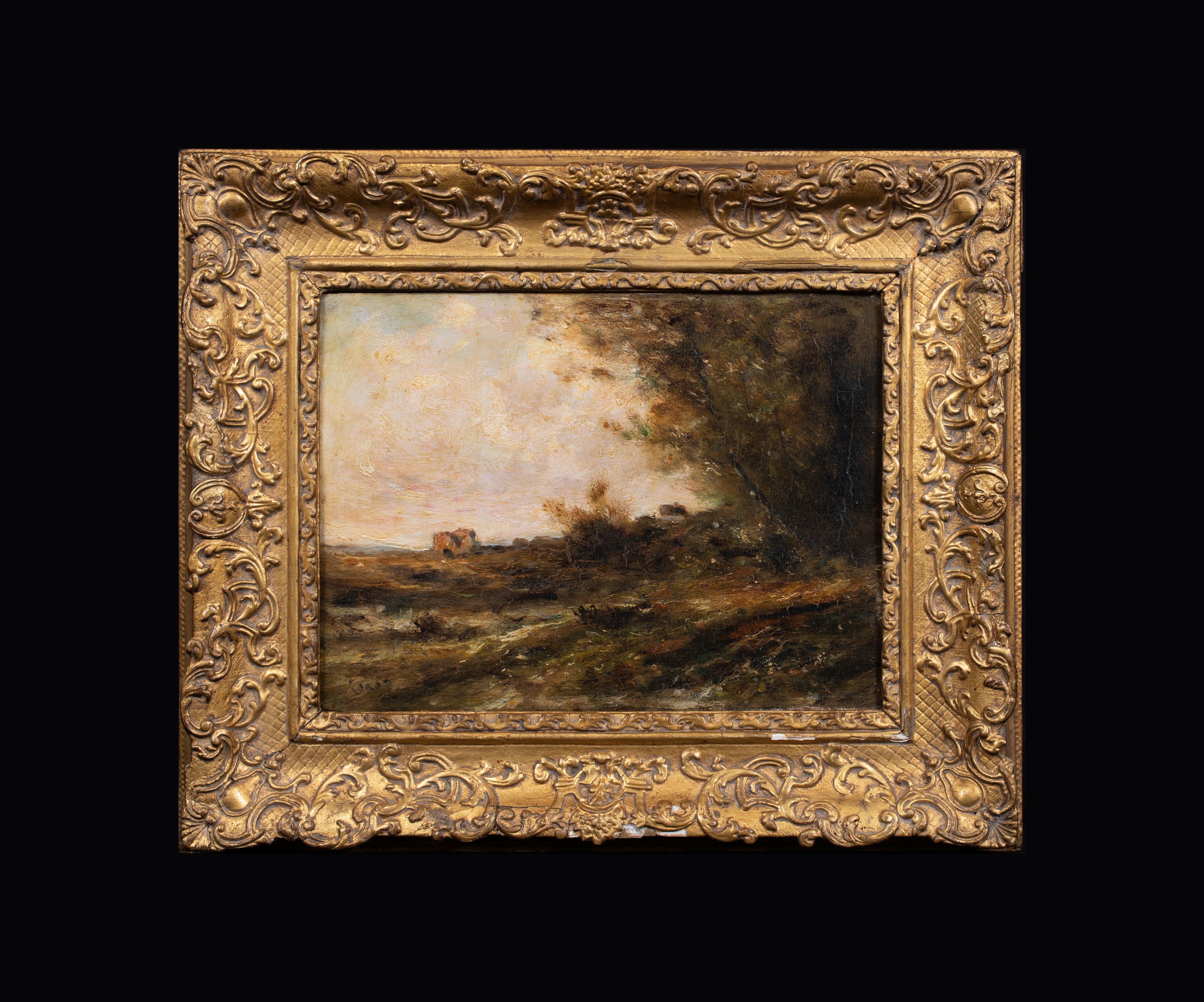 Paysage de Barbizon, XIXe siècle - Painting de Jean-Baptiste-Camille Corot