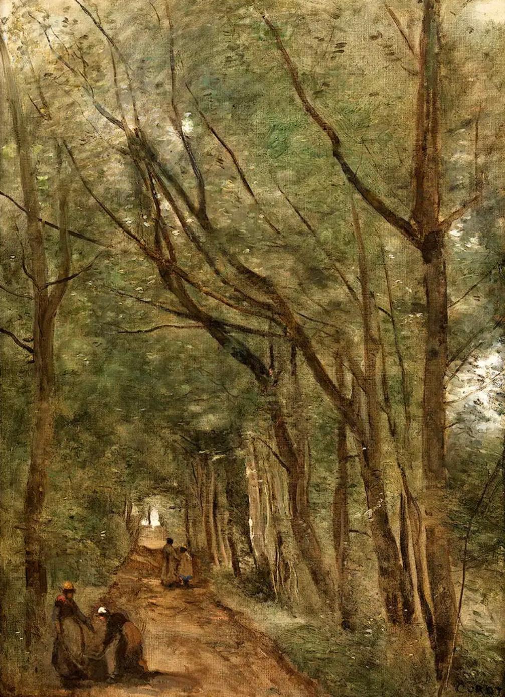 Coubron - Painting de Jean-Baptiste-Camille Corot