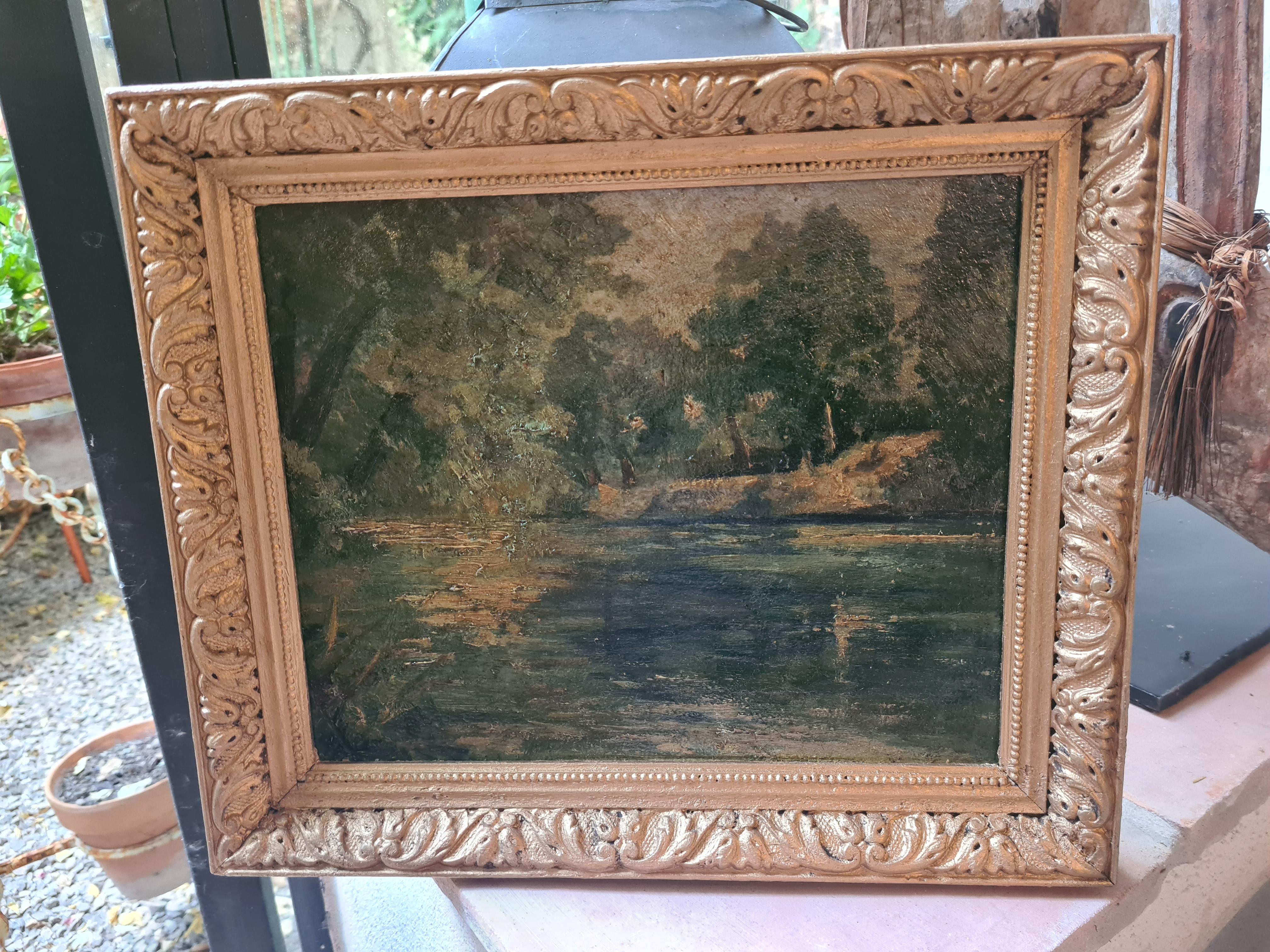 Impressionistische Flusslandschaft der Schule von Barbizon, Anhänger von Camille Corot – Painting von Jean-Baptiste-Camille Corot