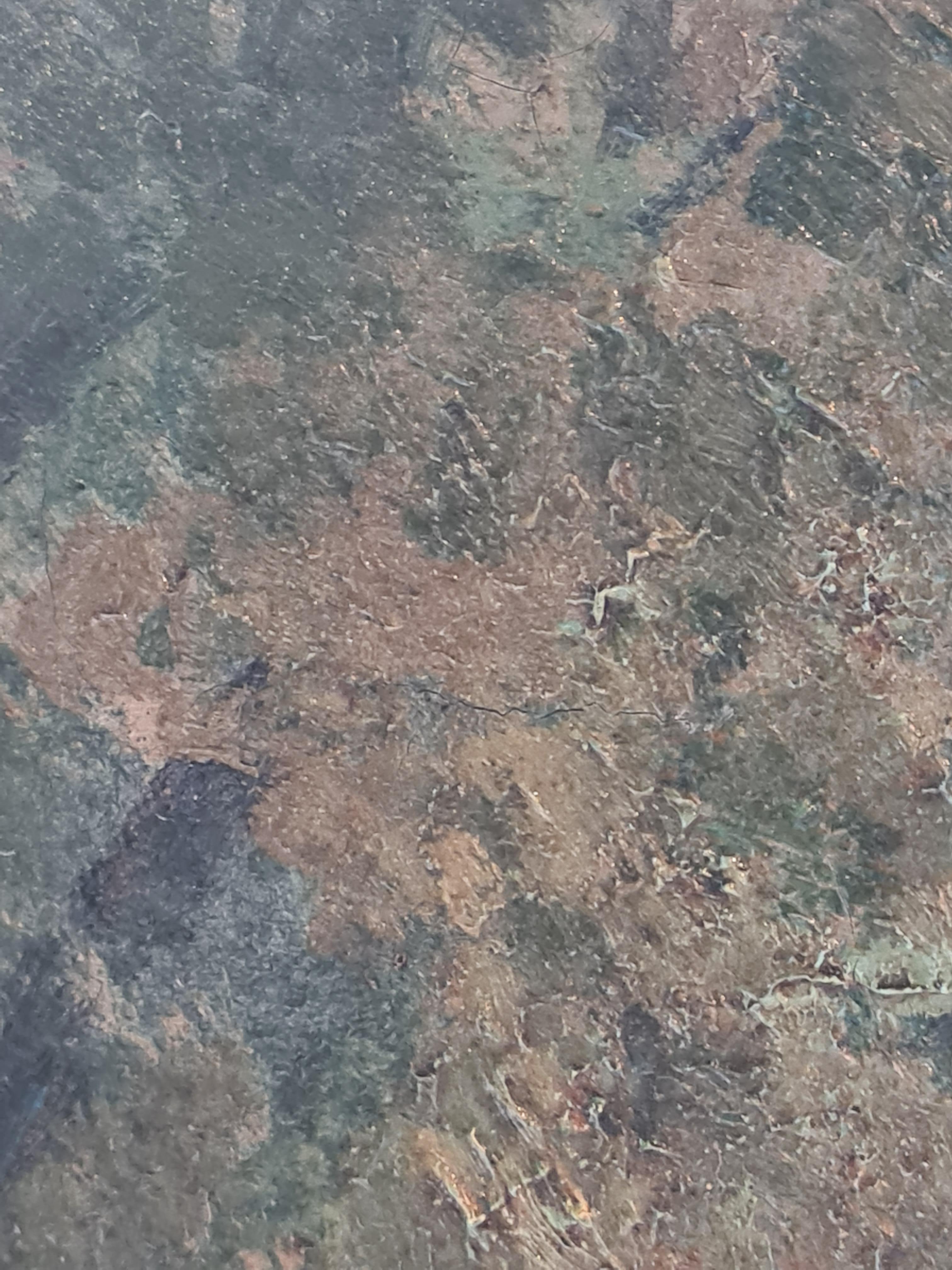 Spätes 19. Jahrhundert Französisch Impressionist Barbizon Schule Öl auf Karton Flusslandschaft. Das Gemälde ist nicht signiert, ist aber von sehr guter Qualität. Präsentiert in einem vergoldeten Holzrahmen. Es wurde eine große Ausstellung Label auf