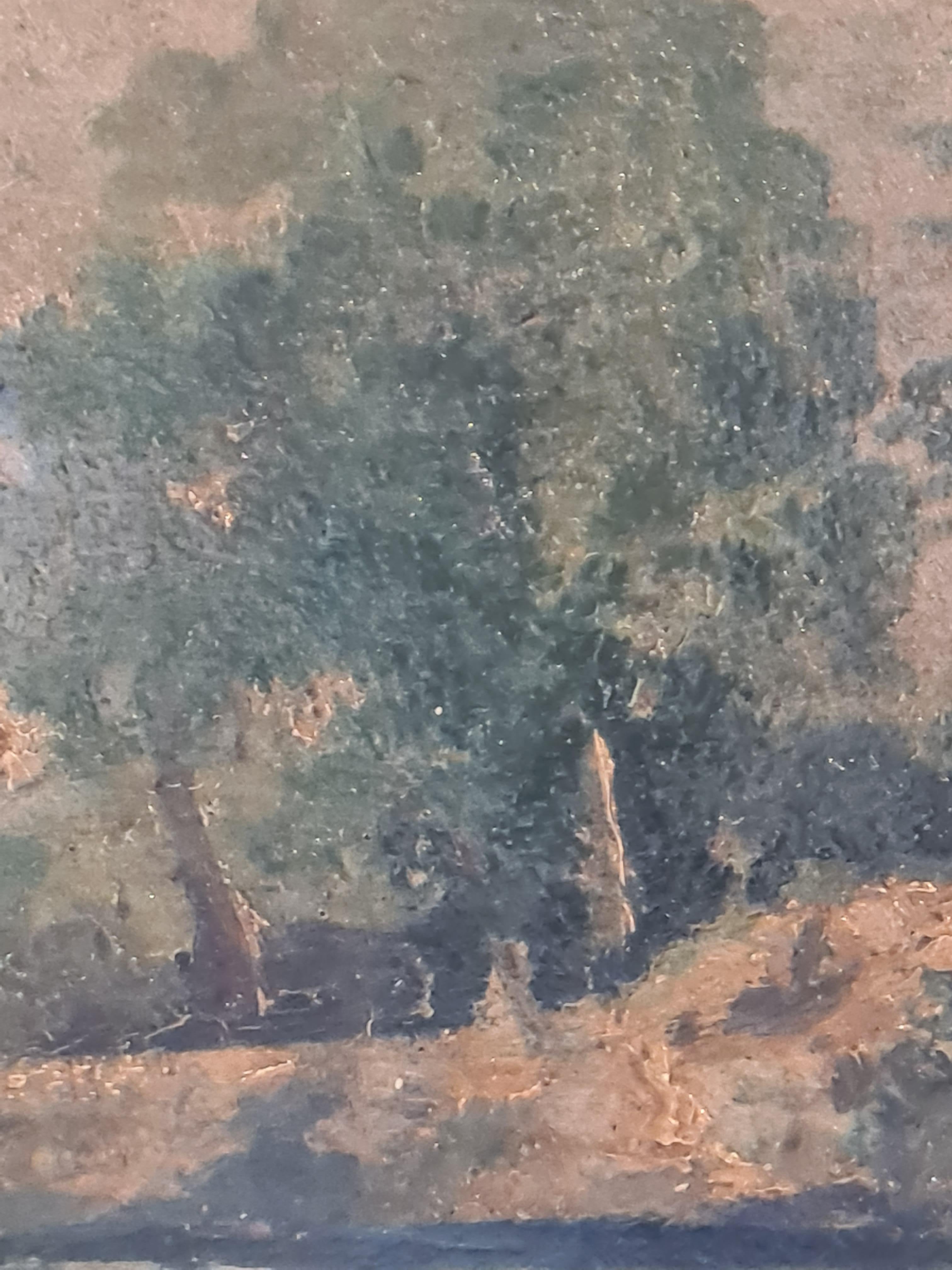 Impressionistische Flusslandschaft der Schule von Barbizon, Anhänger von Camille Corot im Angebot 3