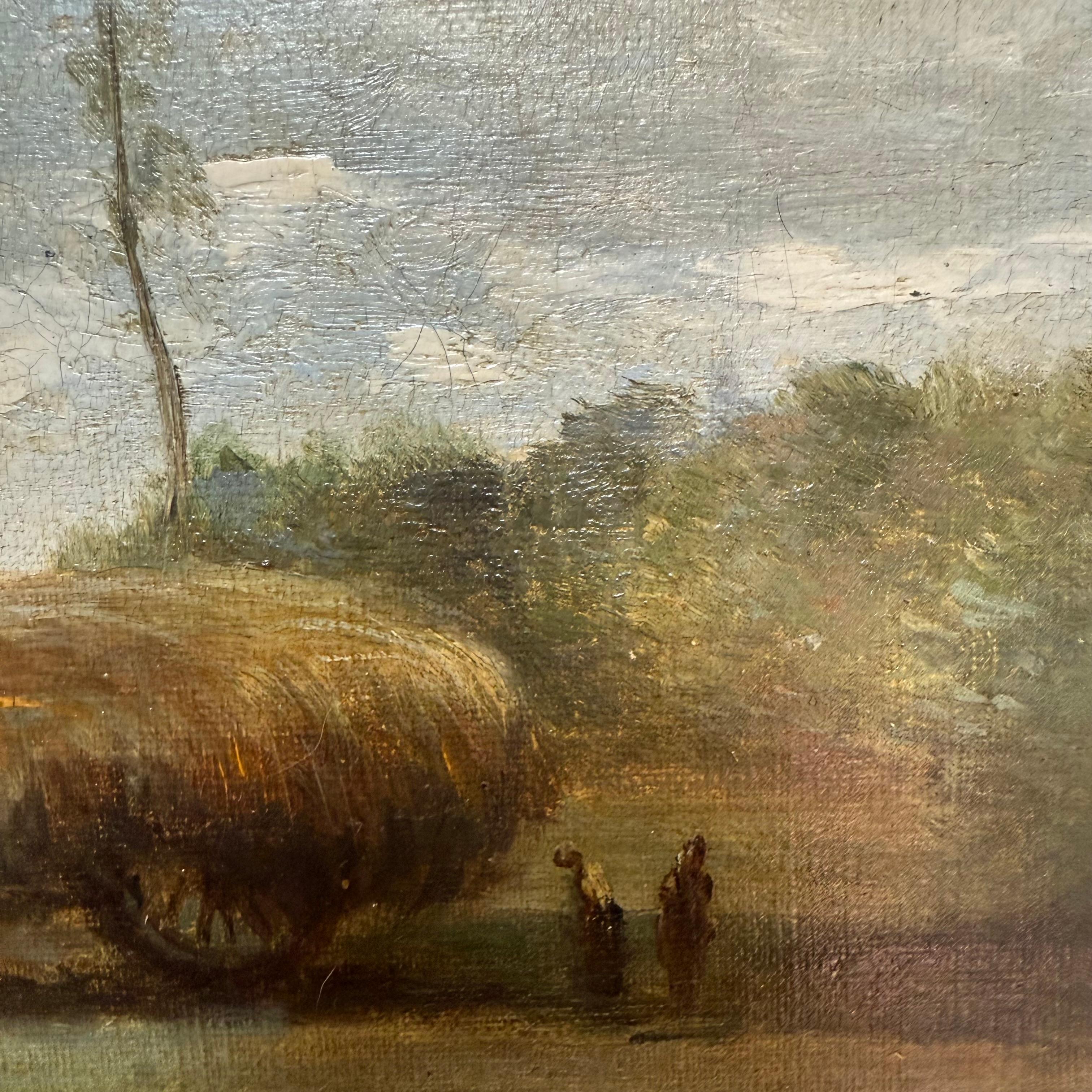 Jean-Baptiste-Camille Corot (Französisch, 1796-1875) - Landschaft mit Figuren und Katze im Angebot 12