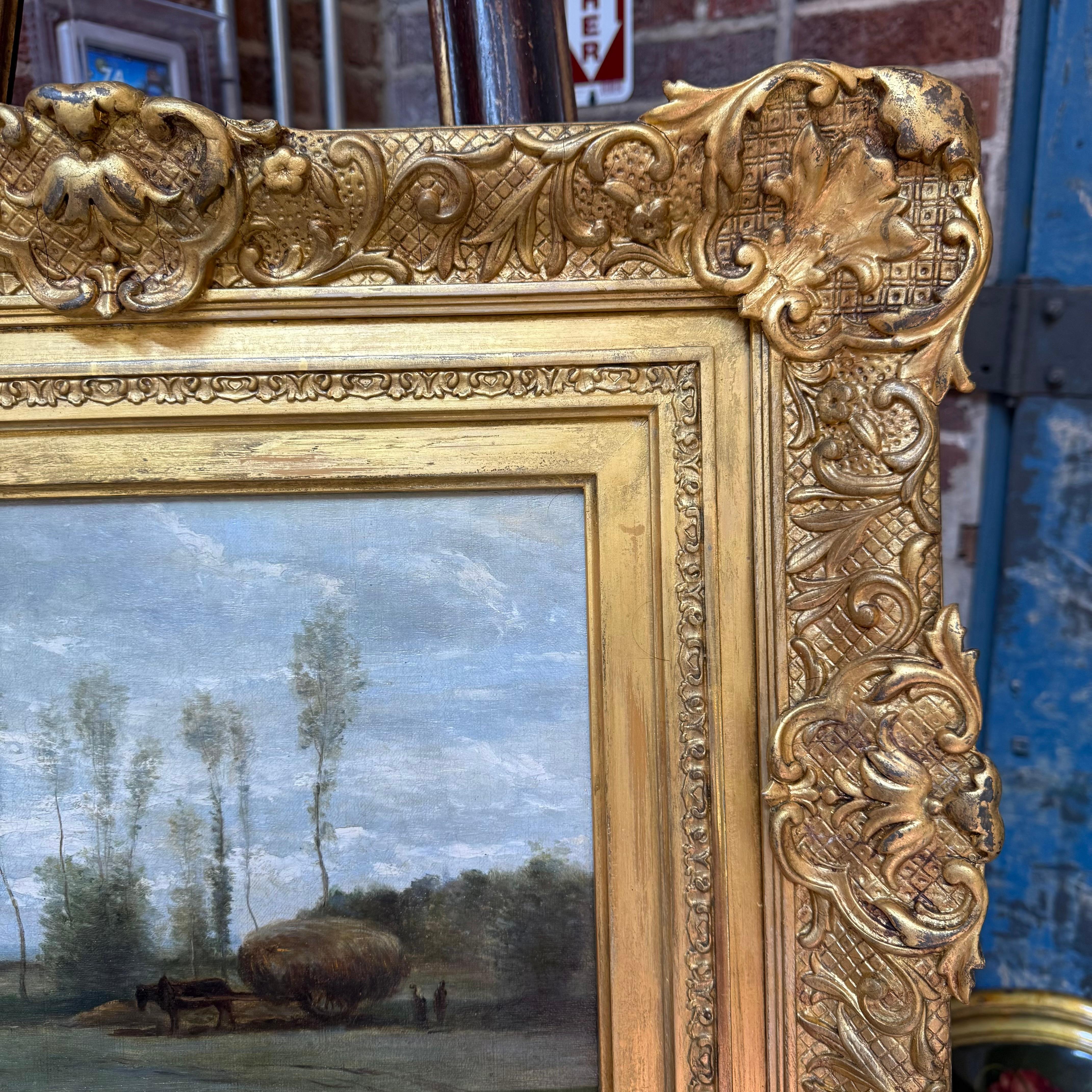 Jean-Baptiste-Camille Corot (Französisch, 1796-1875) - Landschaft mit Figuren und Katze im Angebot 7