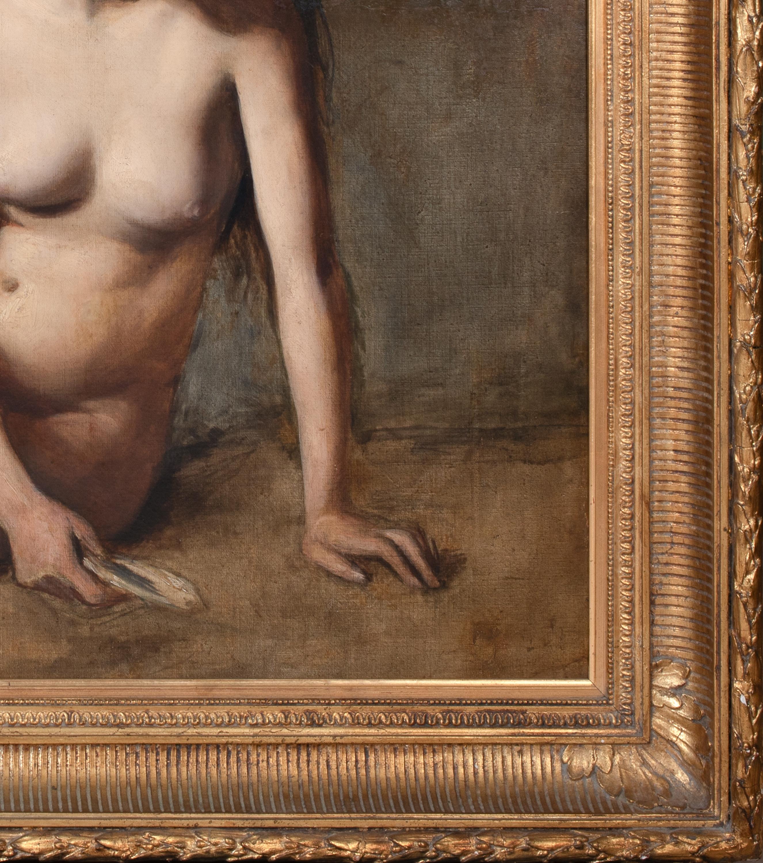 Nude Female Holding a Seashell, 19th Century  For Sale 1