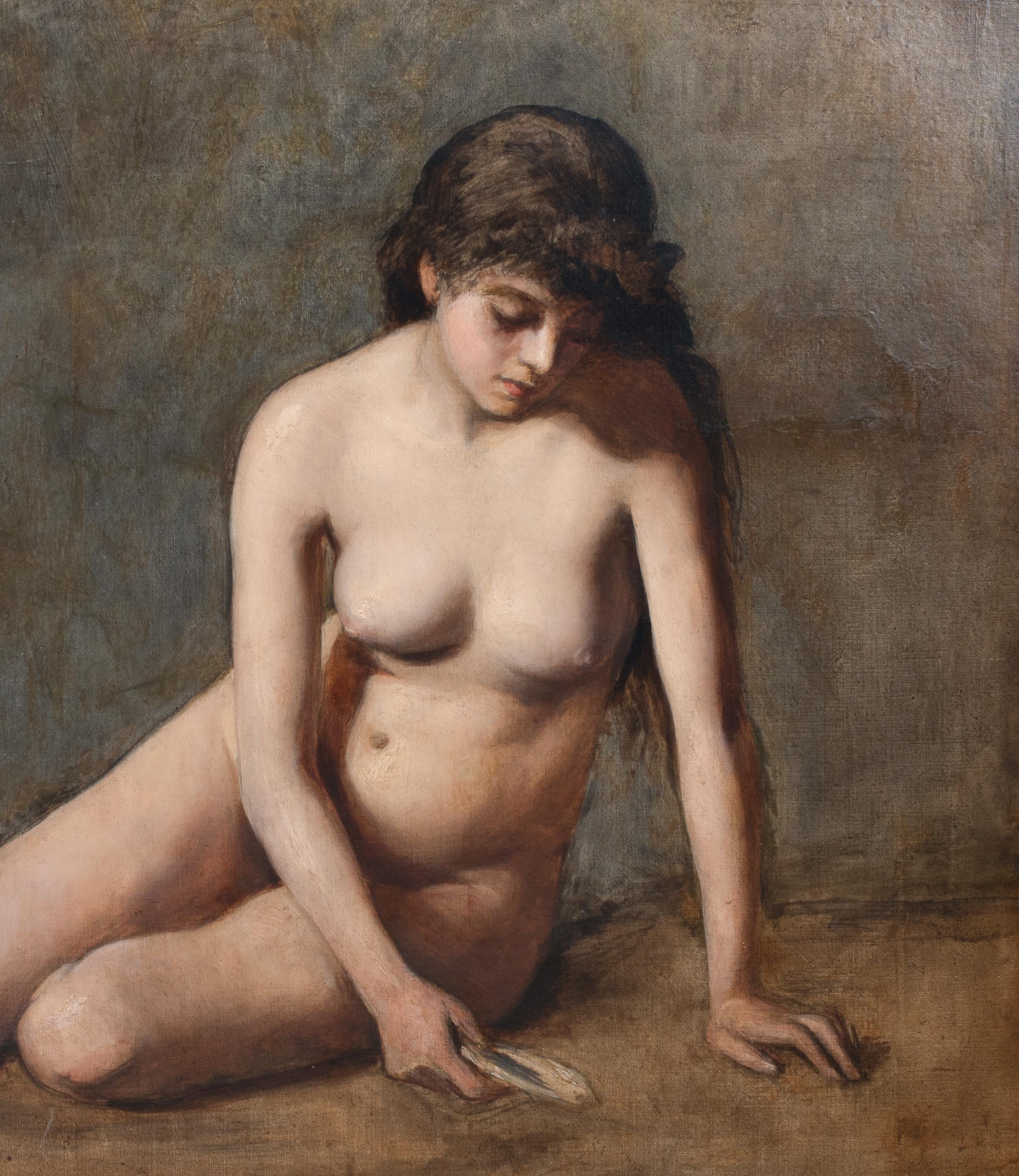 Nude Female Holding a Seashell, 19th Century  For Sale 6